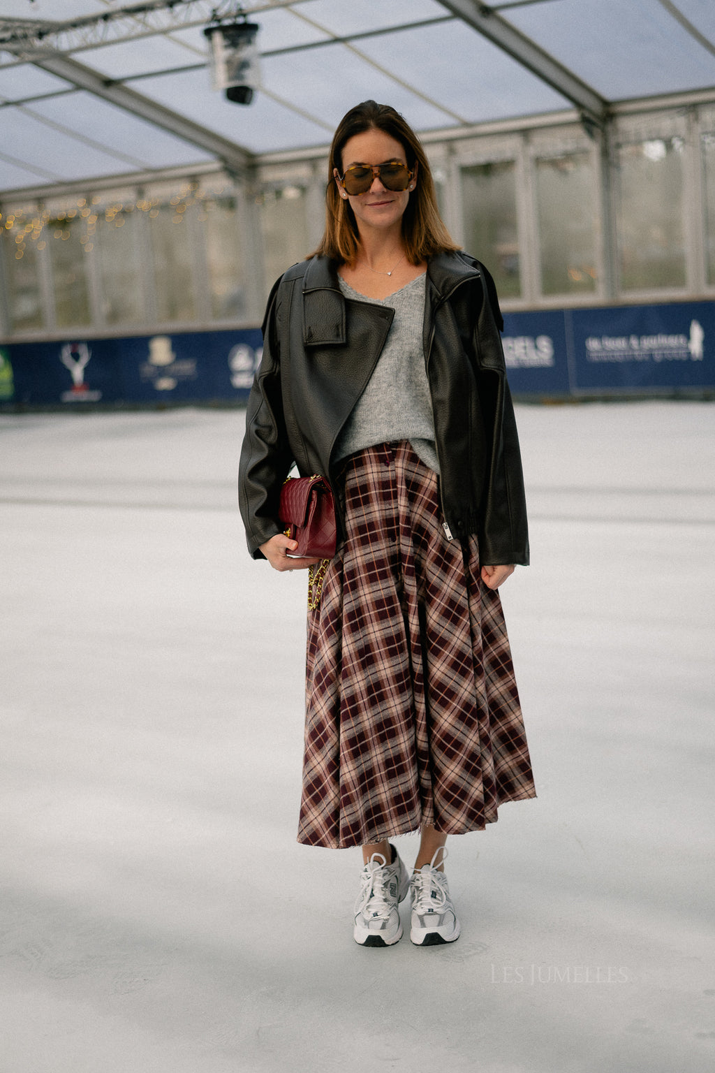 Aubrey leren look jas zwart