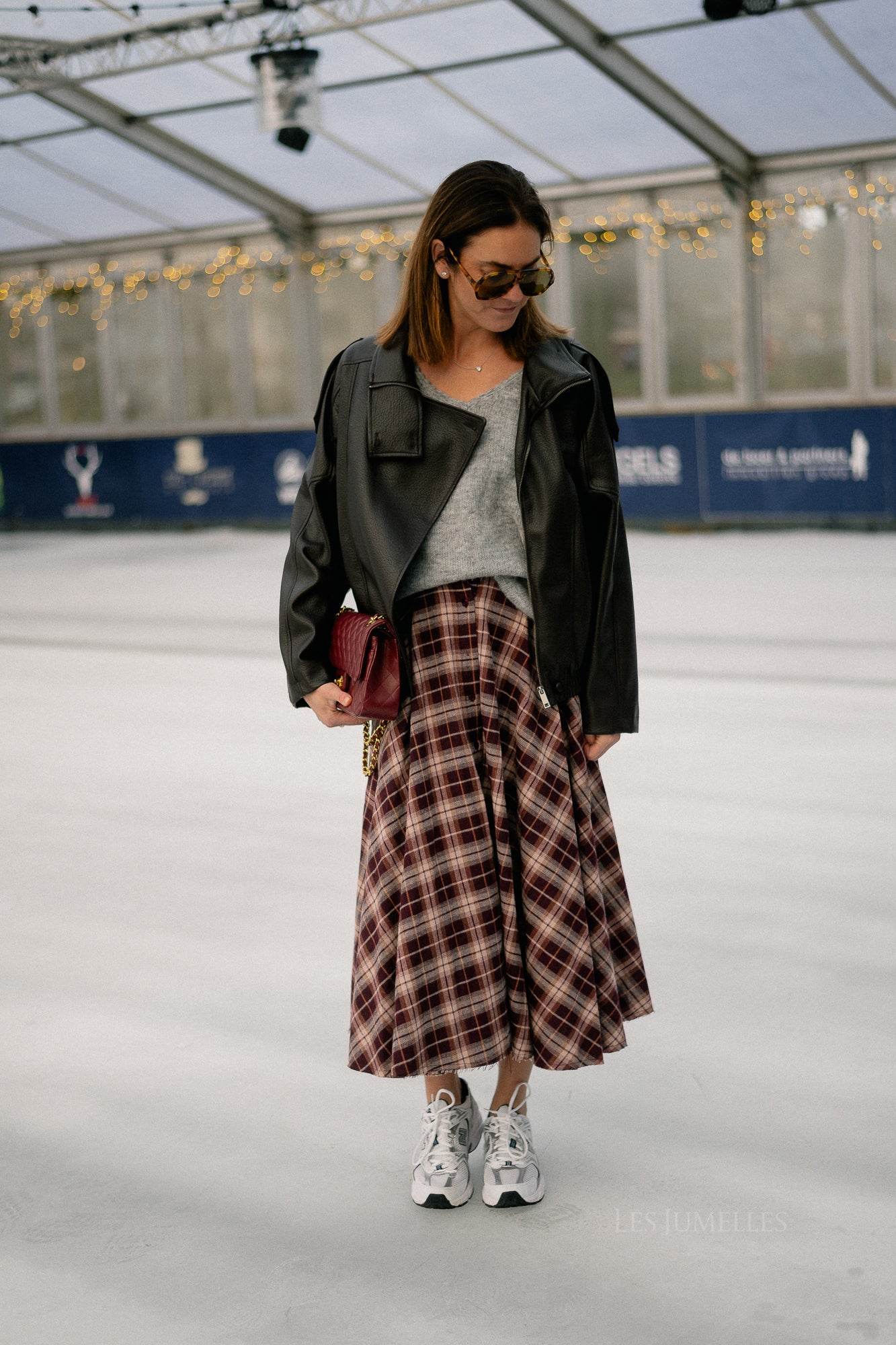 Veste Aubrey en similicuir noir