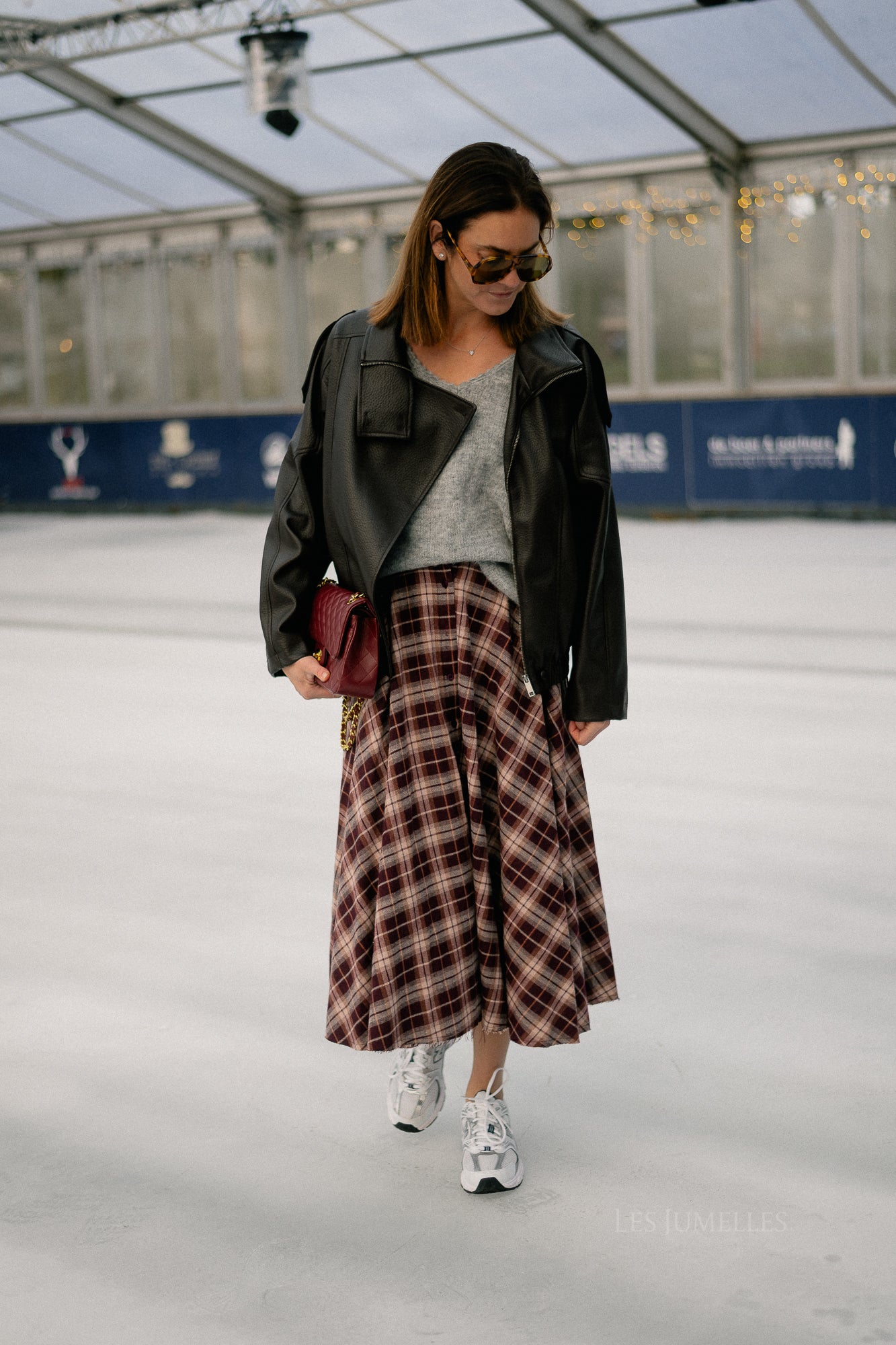 Veste Aubrey en similicuir noir