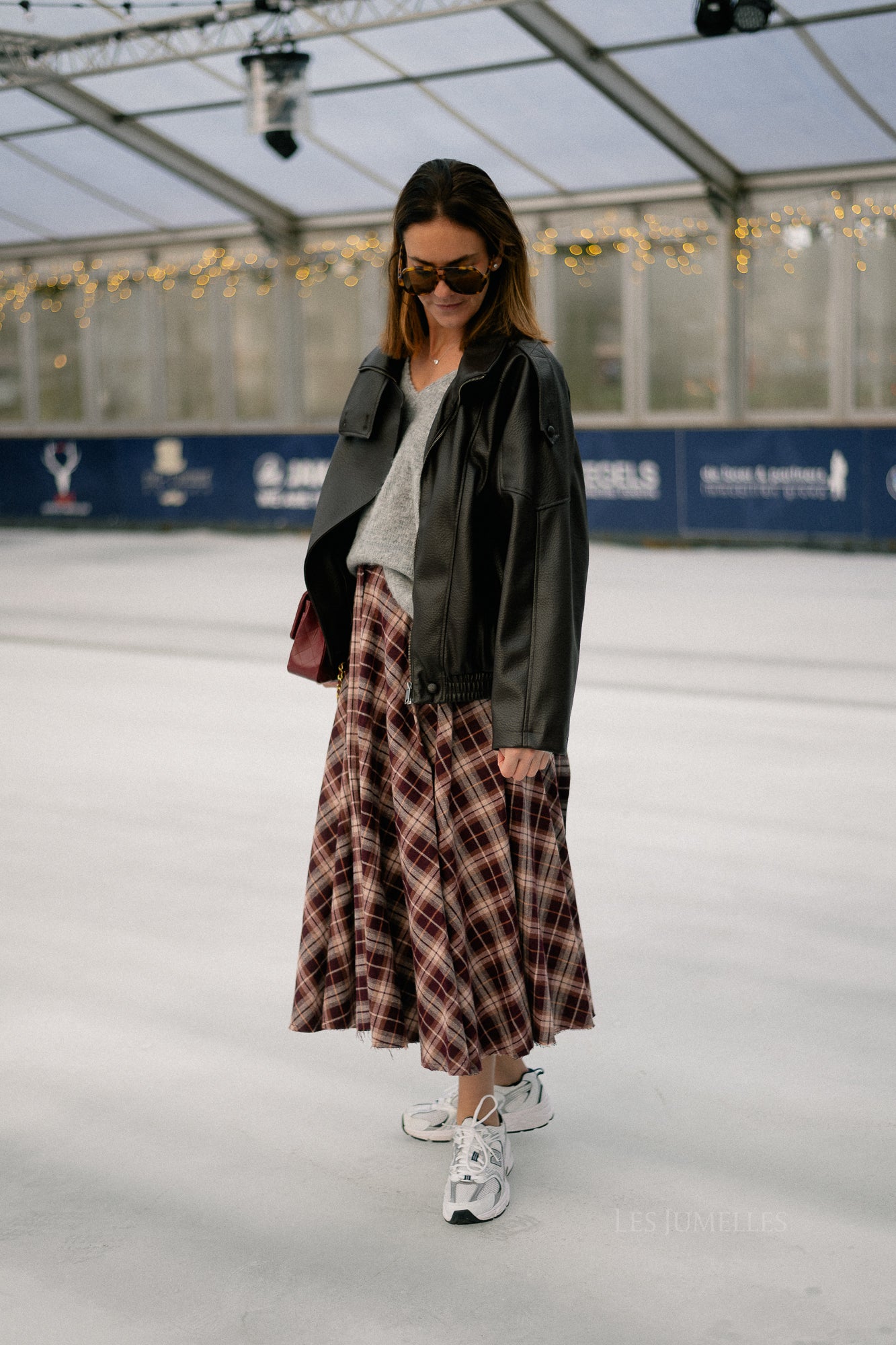 Veste Aubrey en similicuir noir