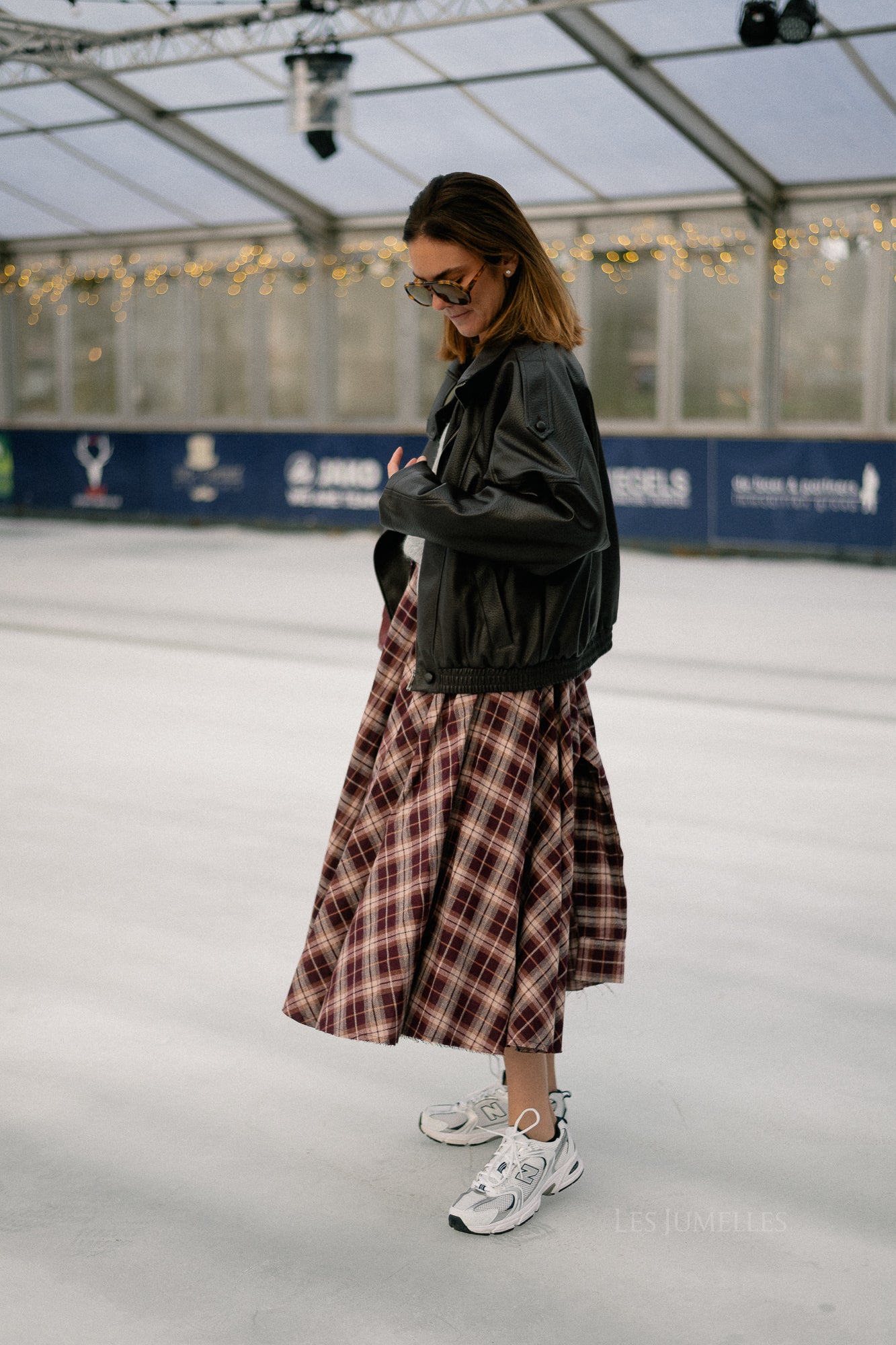 Veste Aubrey en similicuir noir