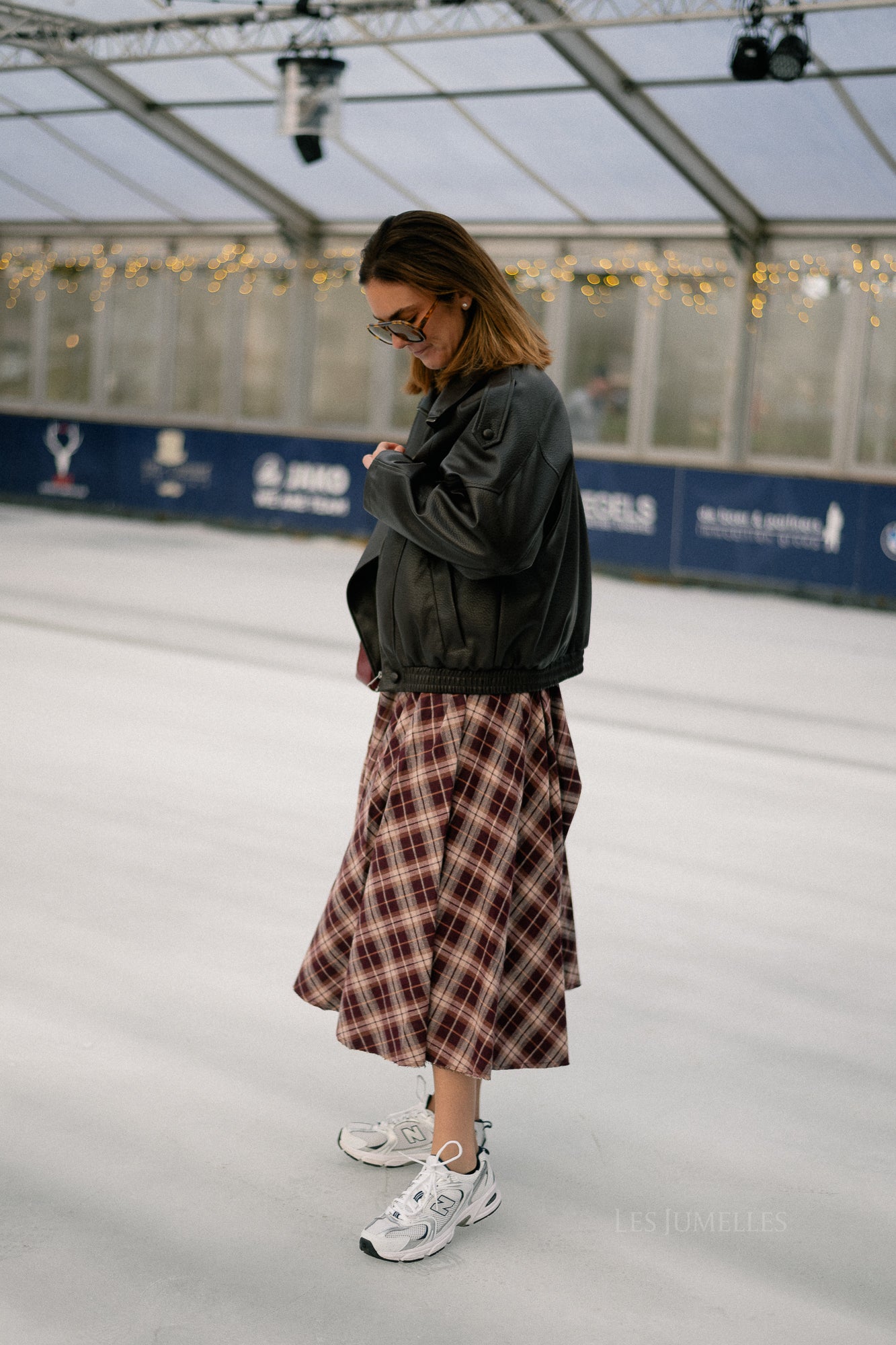 Veste Aubrey en similicuir noir