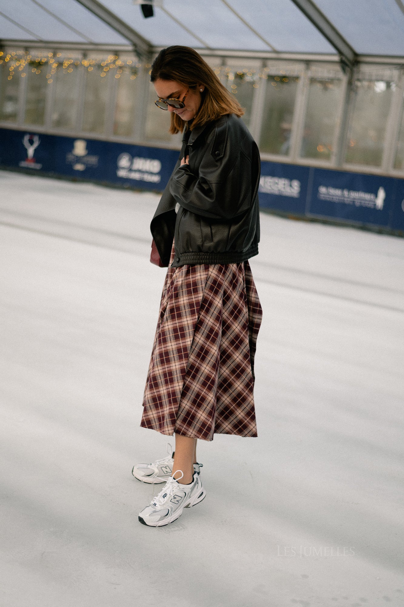 Veste Aubrey en similicuir noir