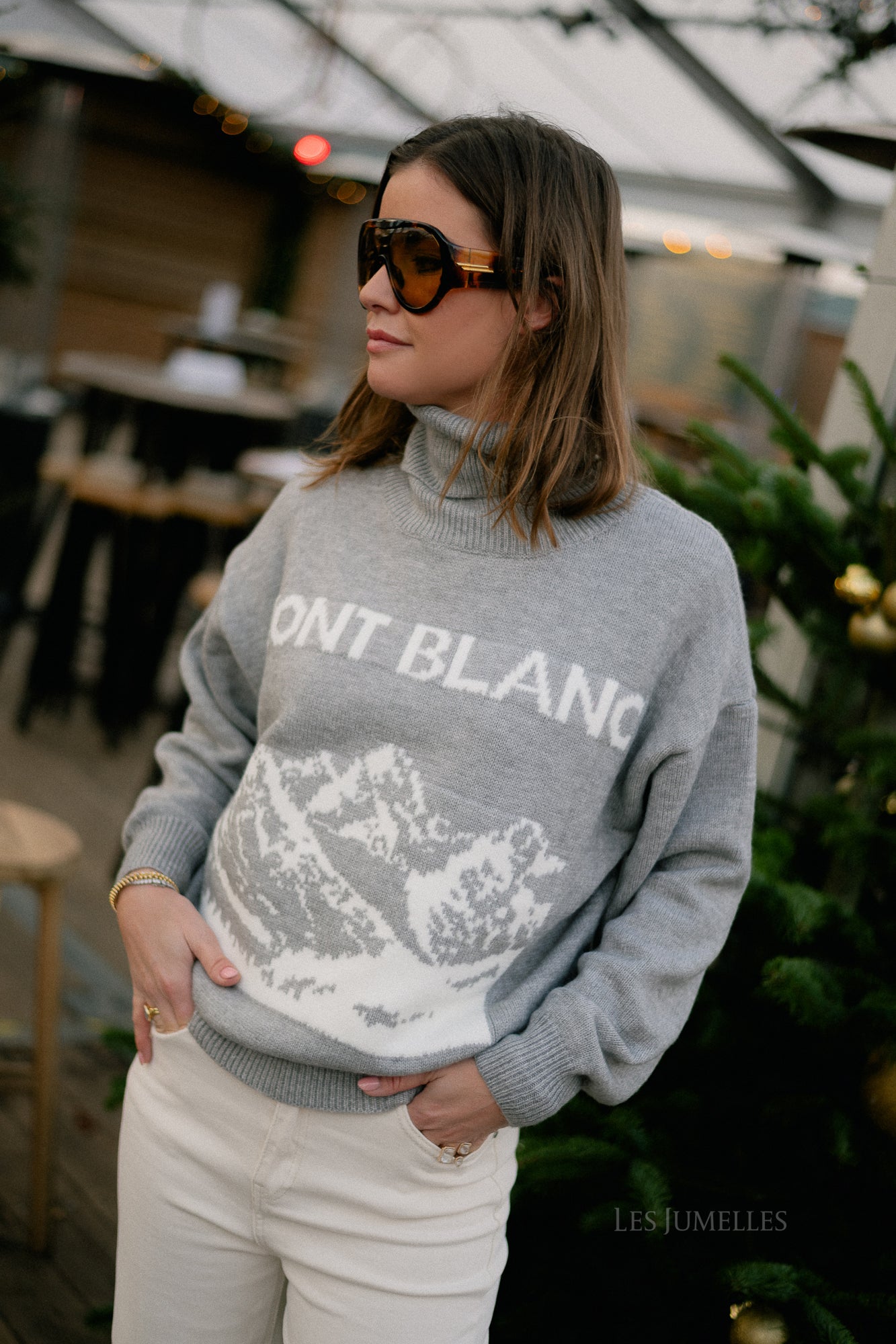 Mont Blanc knitted jumper grey