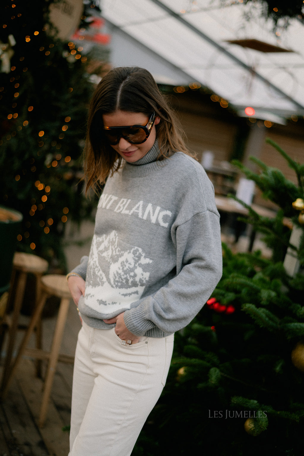 Mont Blanc knitted jumper grey