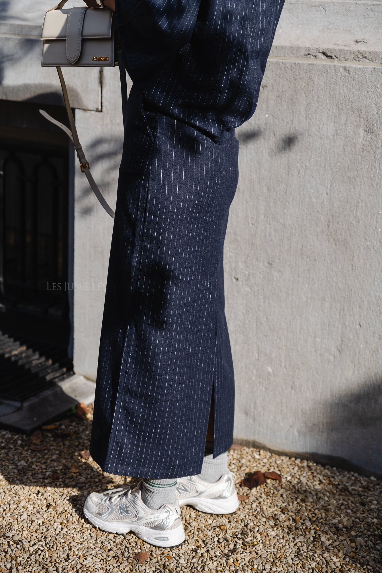 Vivicca ankle skirt navy pinstripe