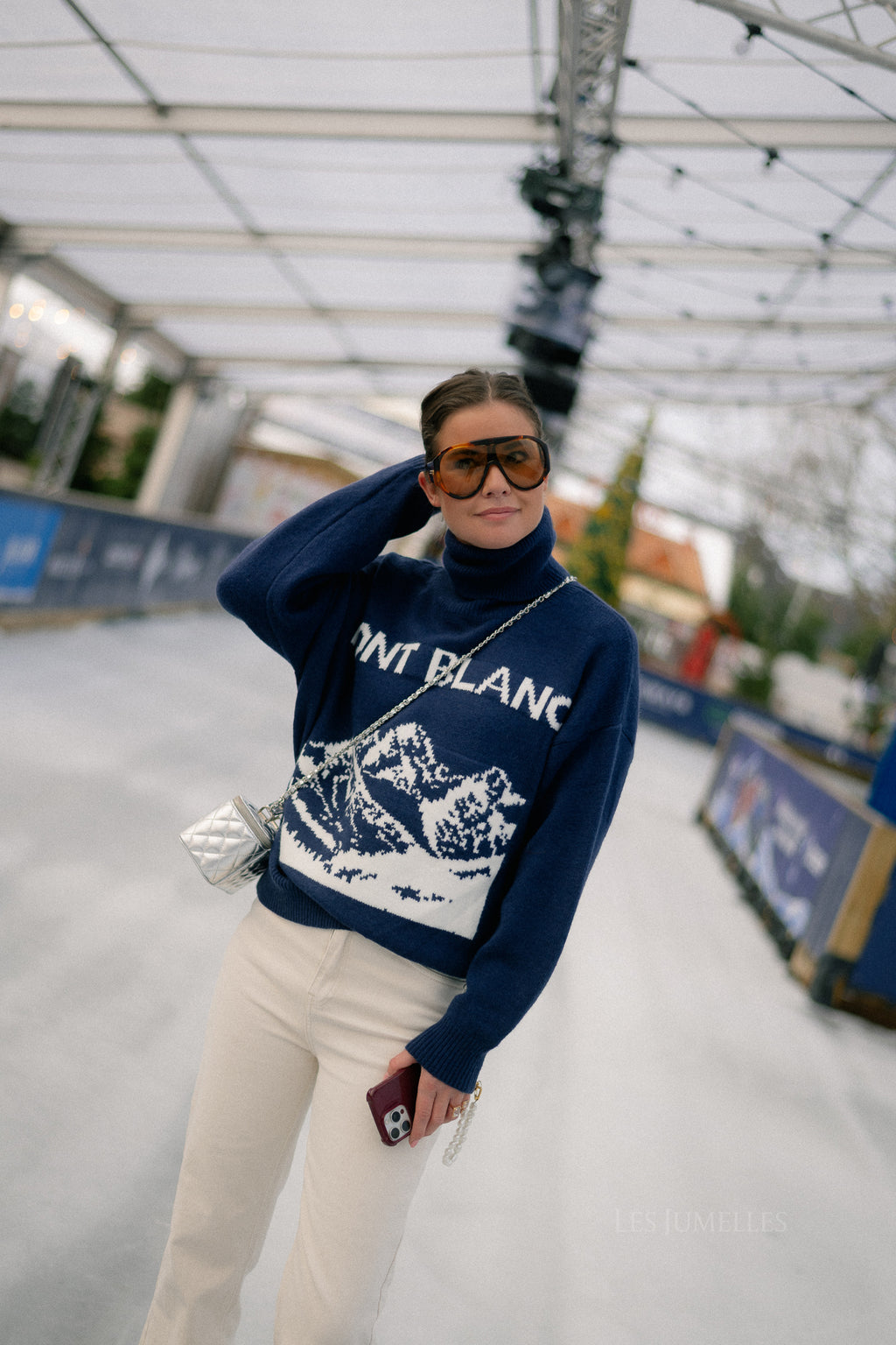 Mont Blanc gebreide trui blauw