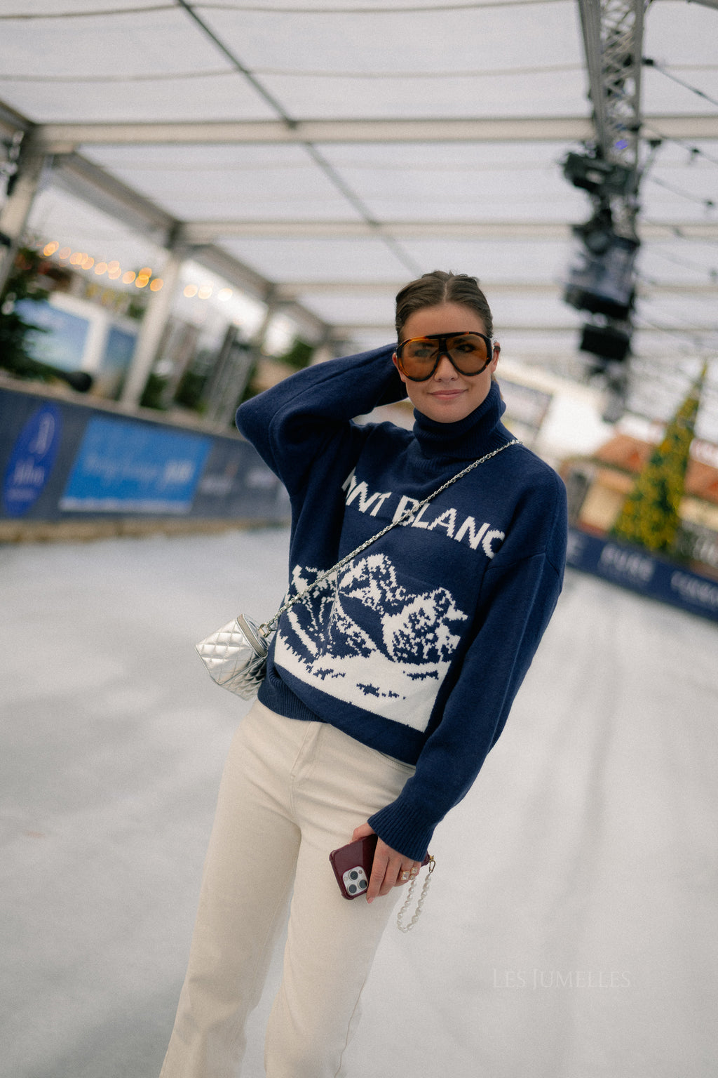 Mont Blanc gebreide trui blauw