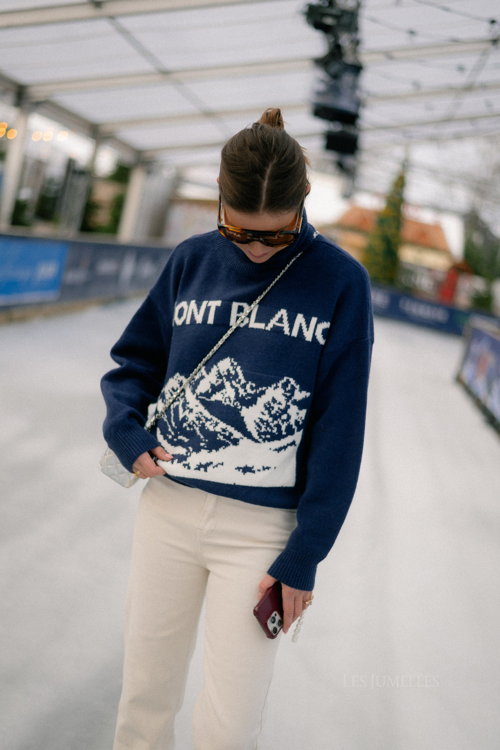 Mont Blanc gebreide trui blauw