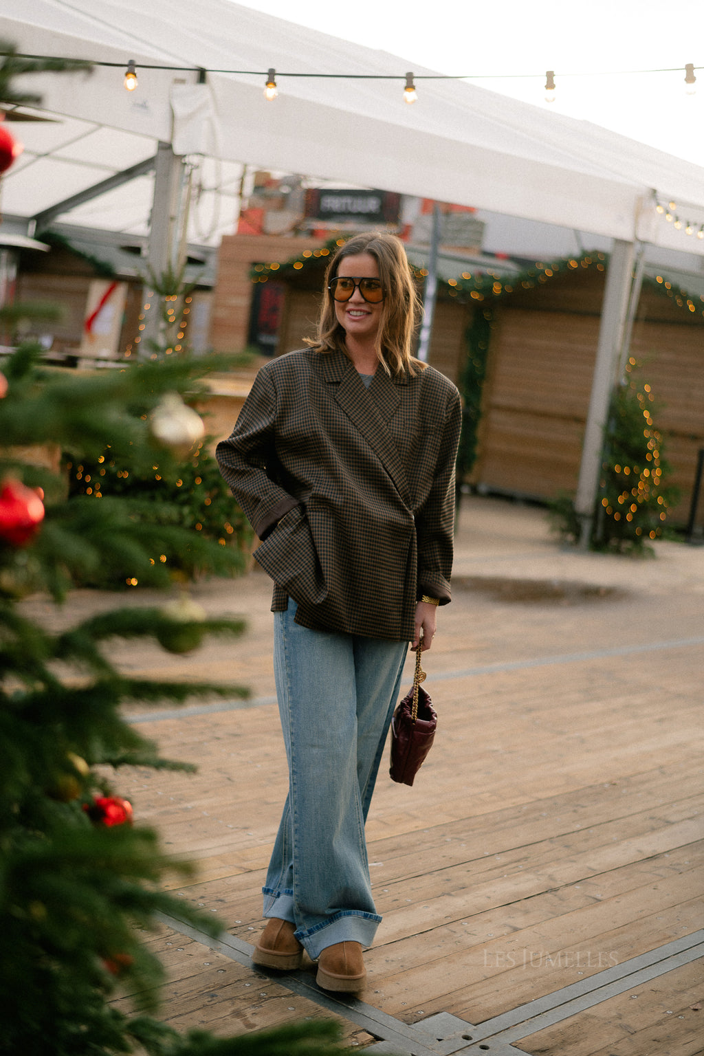 Chloe geruite blazer bruin