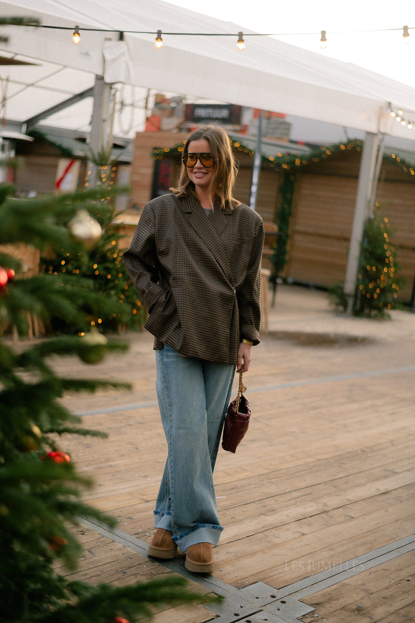 Chloe geruite blazer bruin