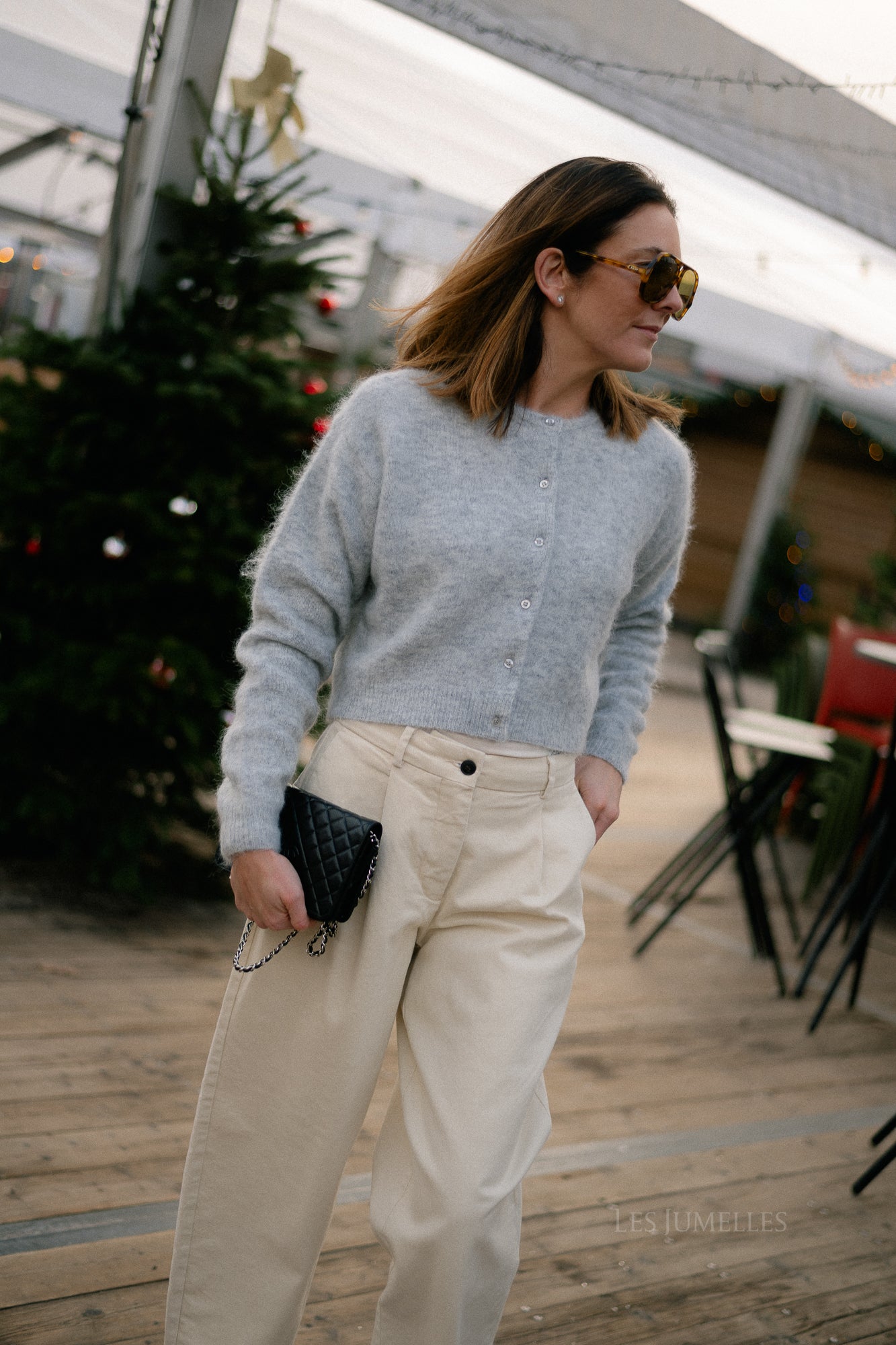 GZDebbie cardigan light grey melange