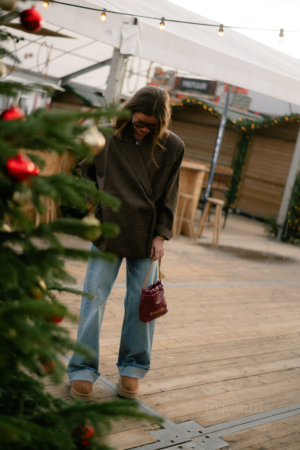 Chloe geruite blazer bruin