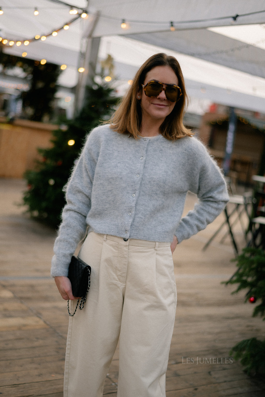 GZDebbie cardigan light grey melange