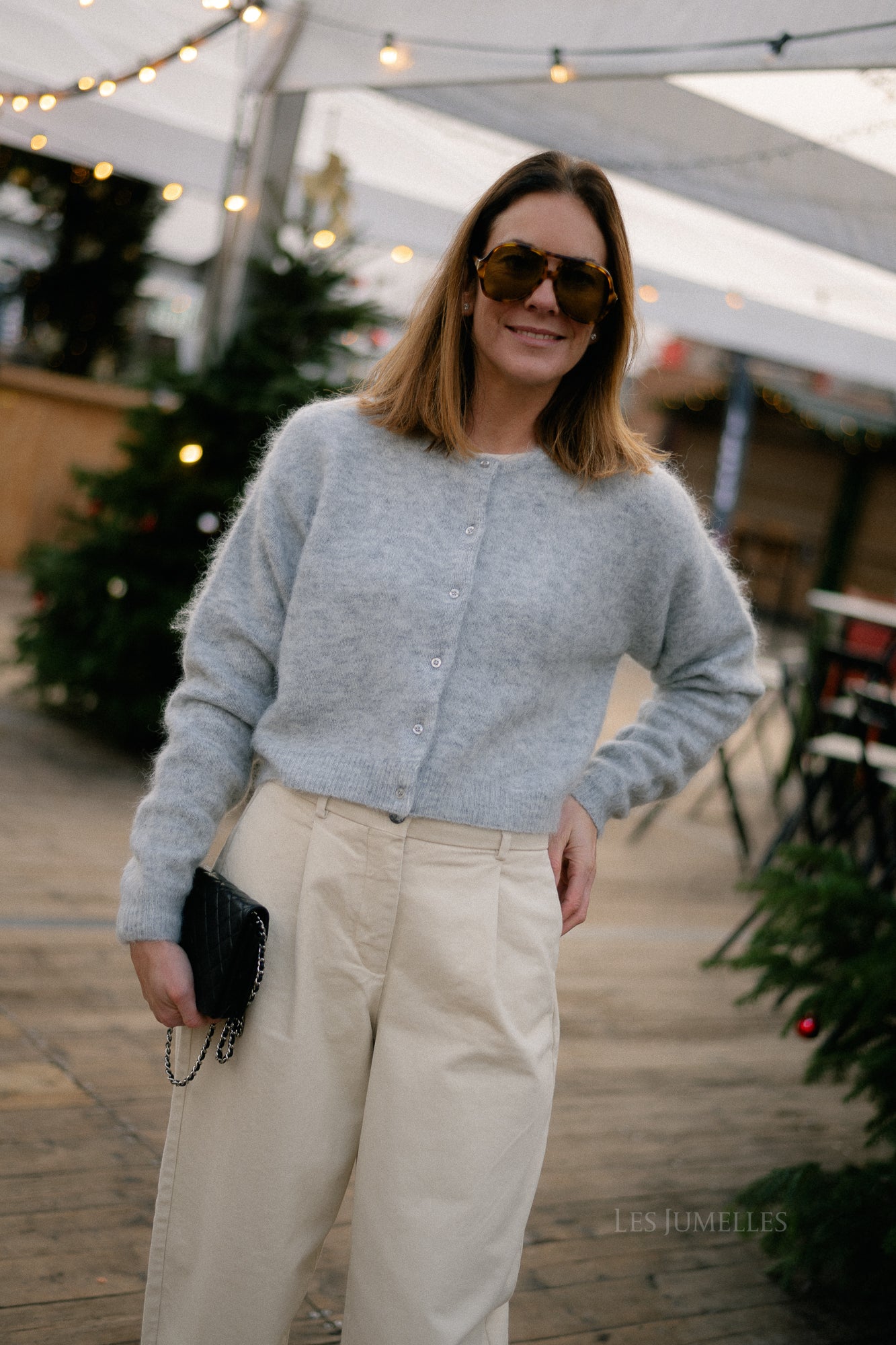 GZDebbie cardigan light grey melange