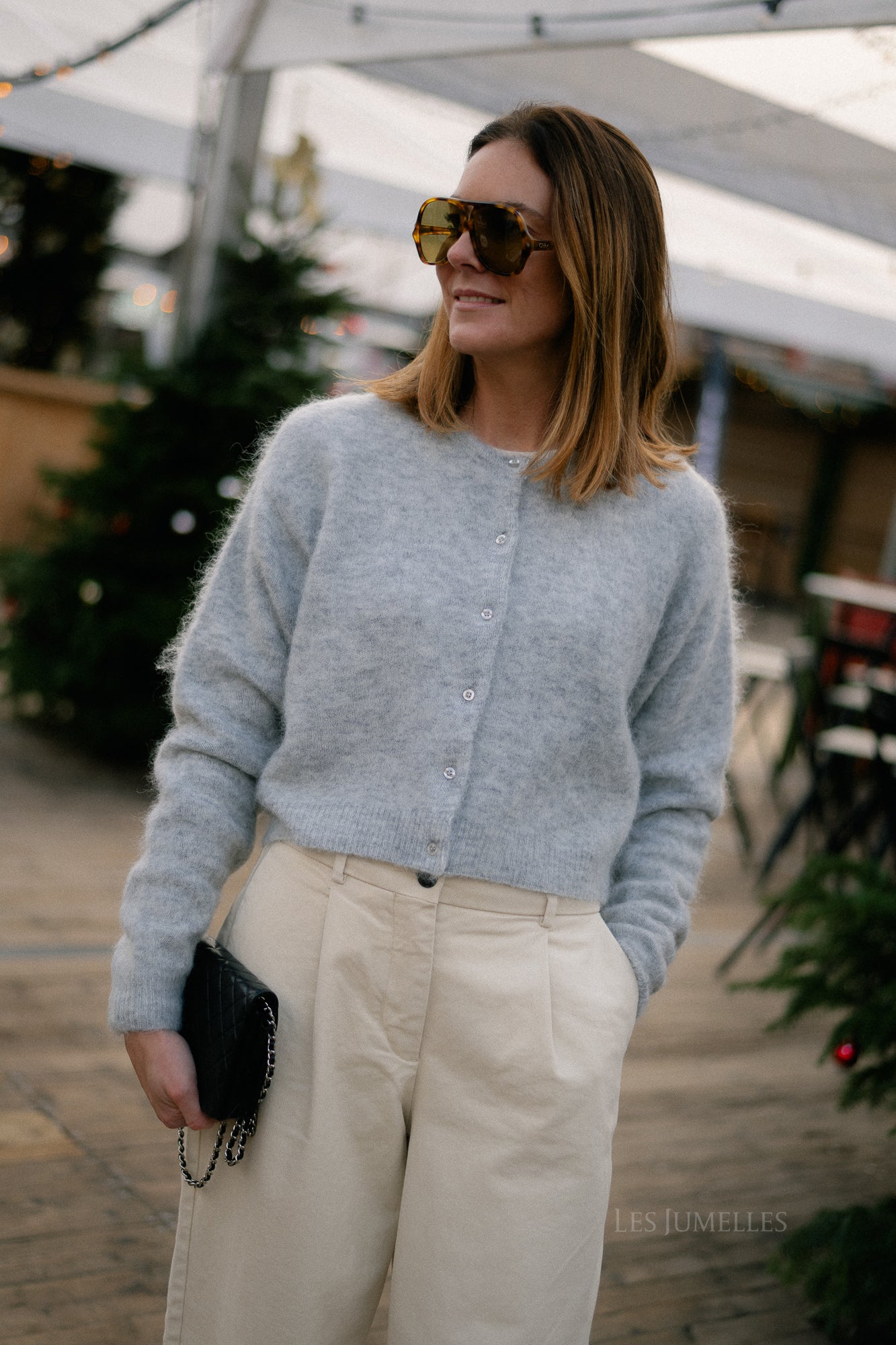 GZDebbie cardigan light grey melange