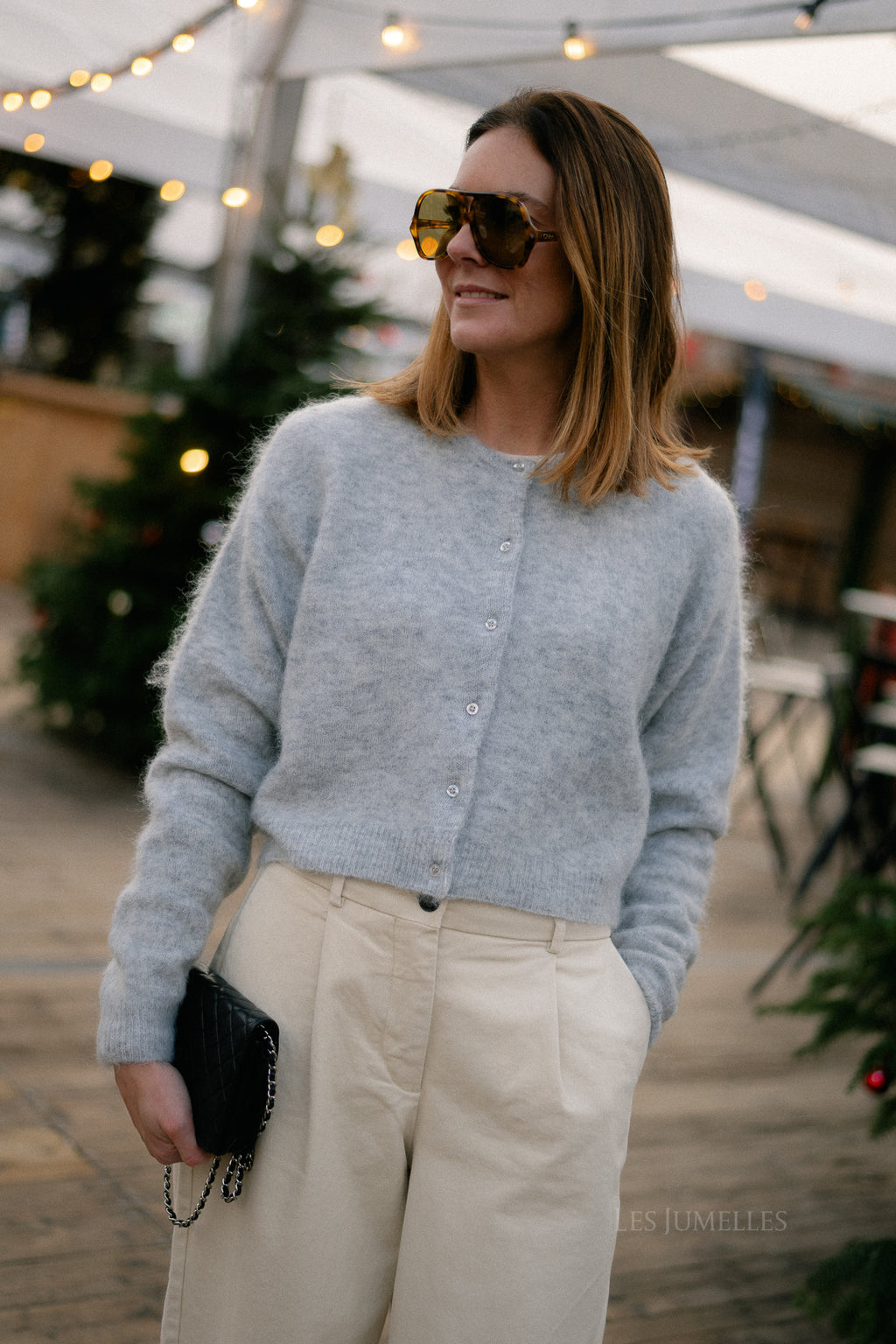 GZDebbie cardigan light grey melange