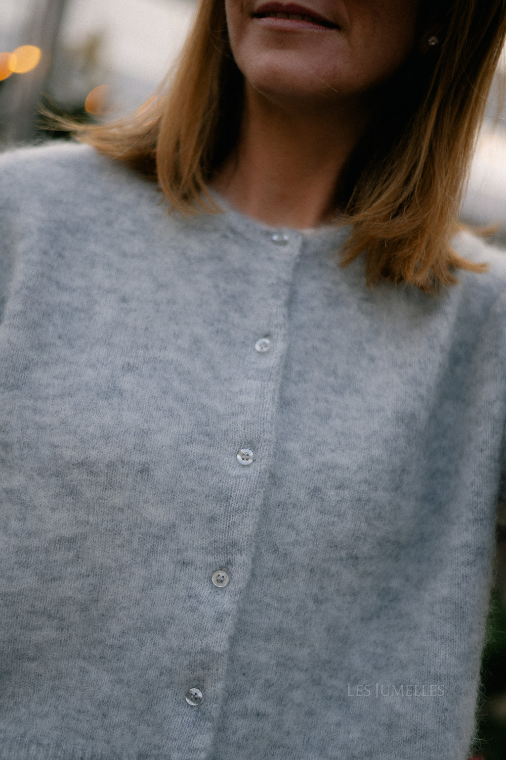 GZDebbie cardigan light grey melange