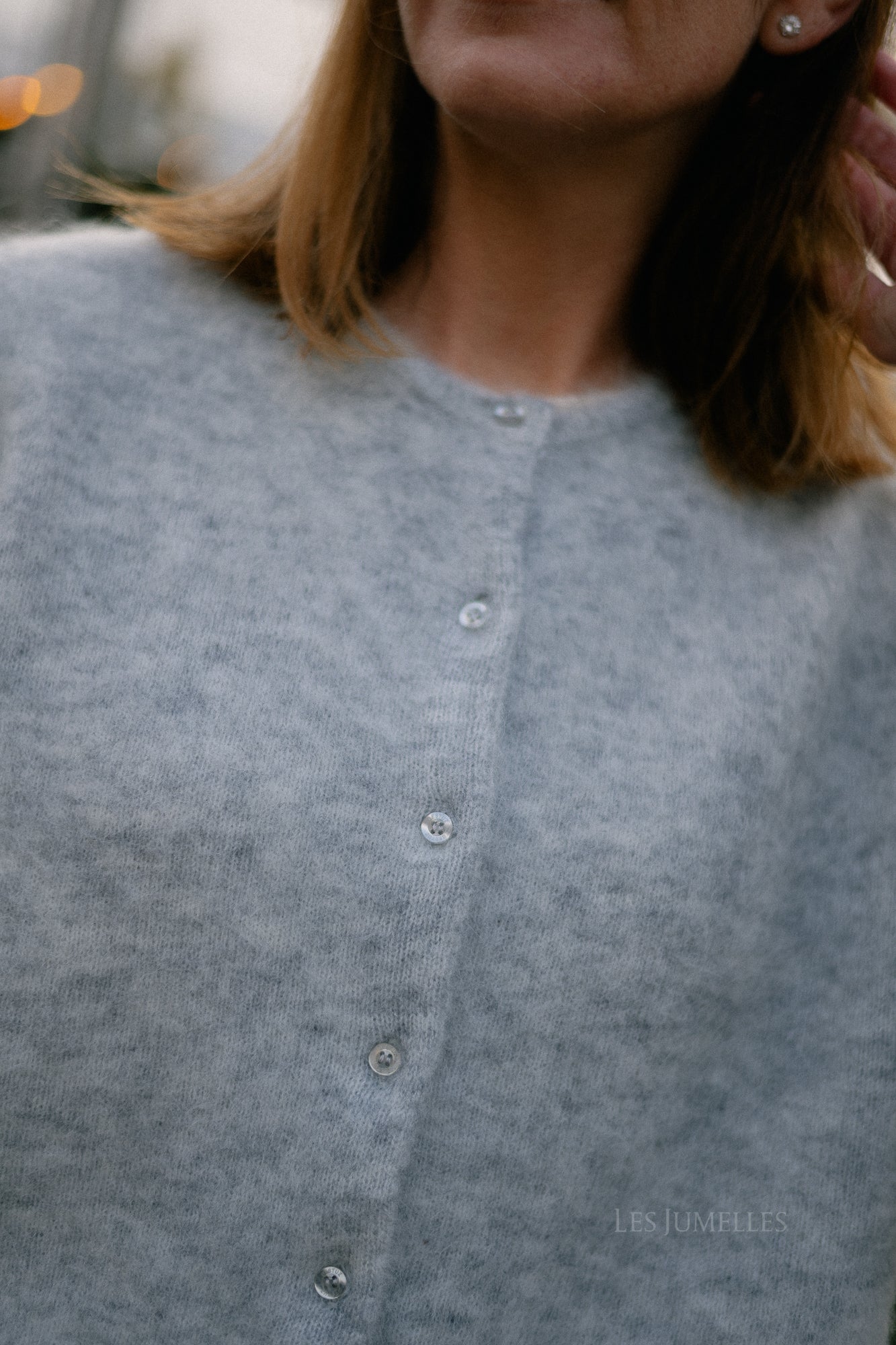 GZDebbie cardigan light grey melange