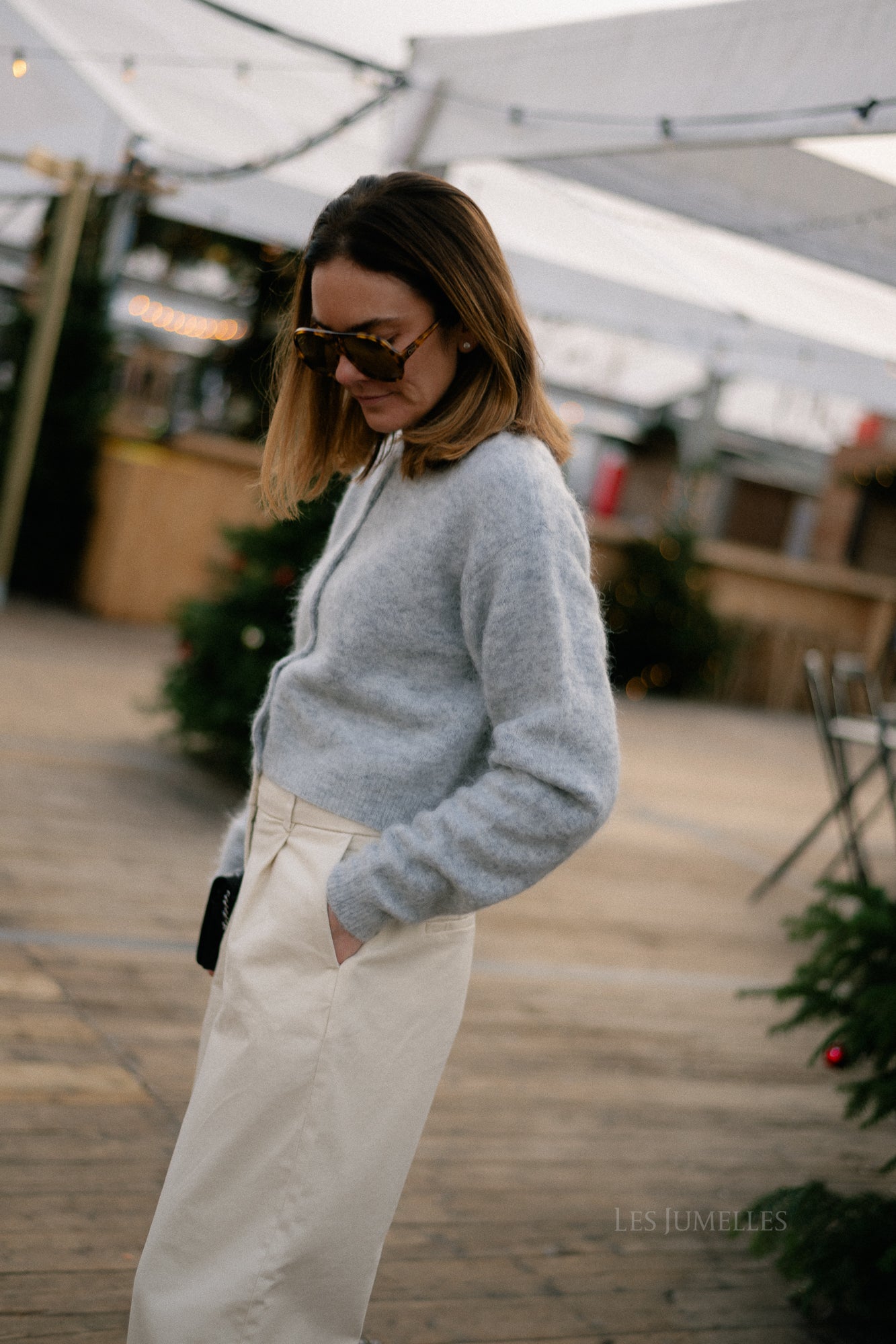 GZDebbie cardigan light grey melange