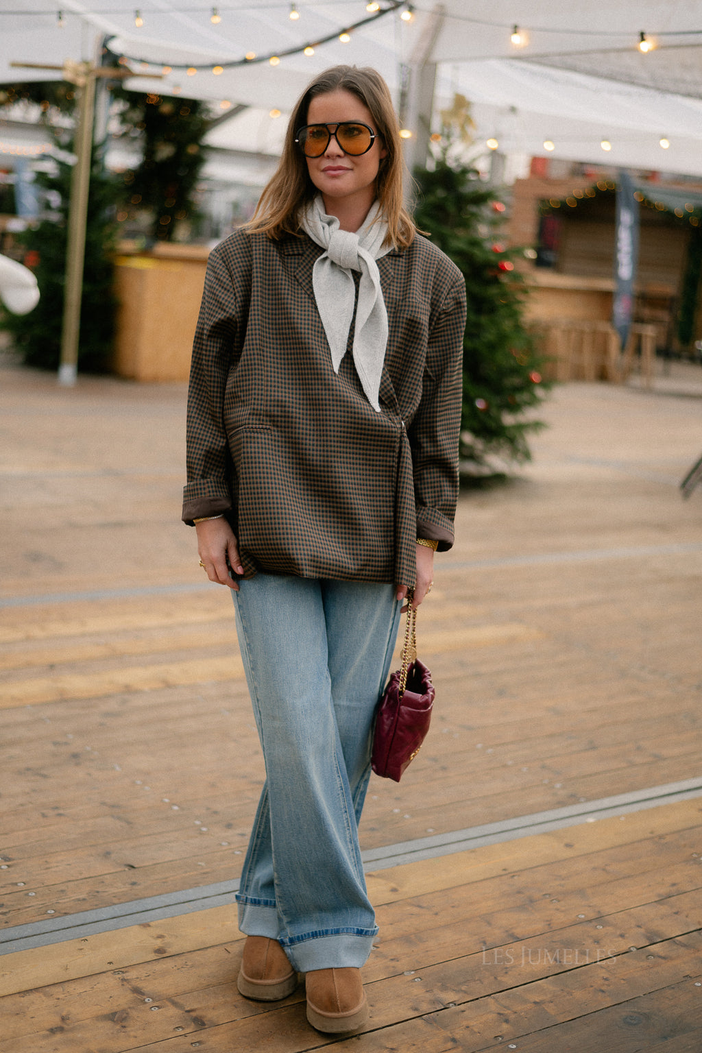 Chloe geruite blazer bruin