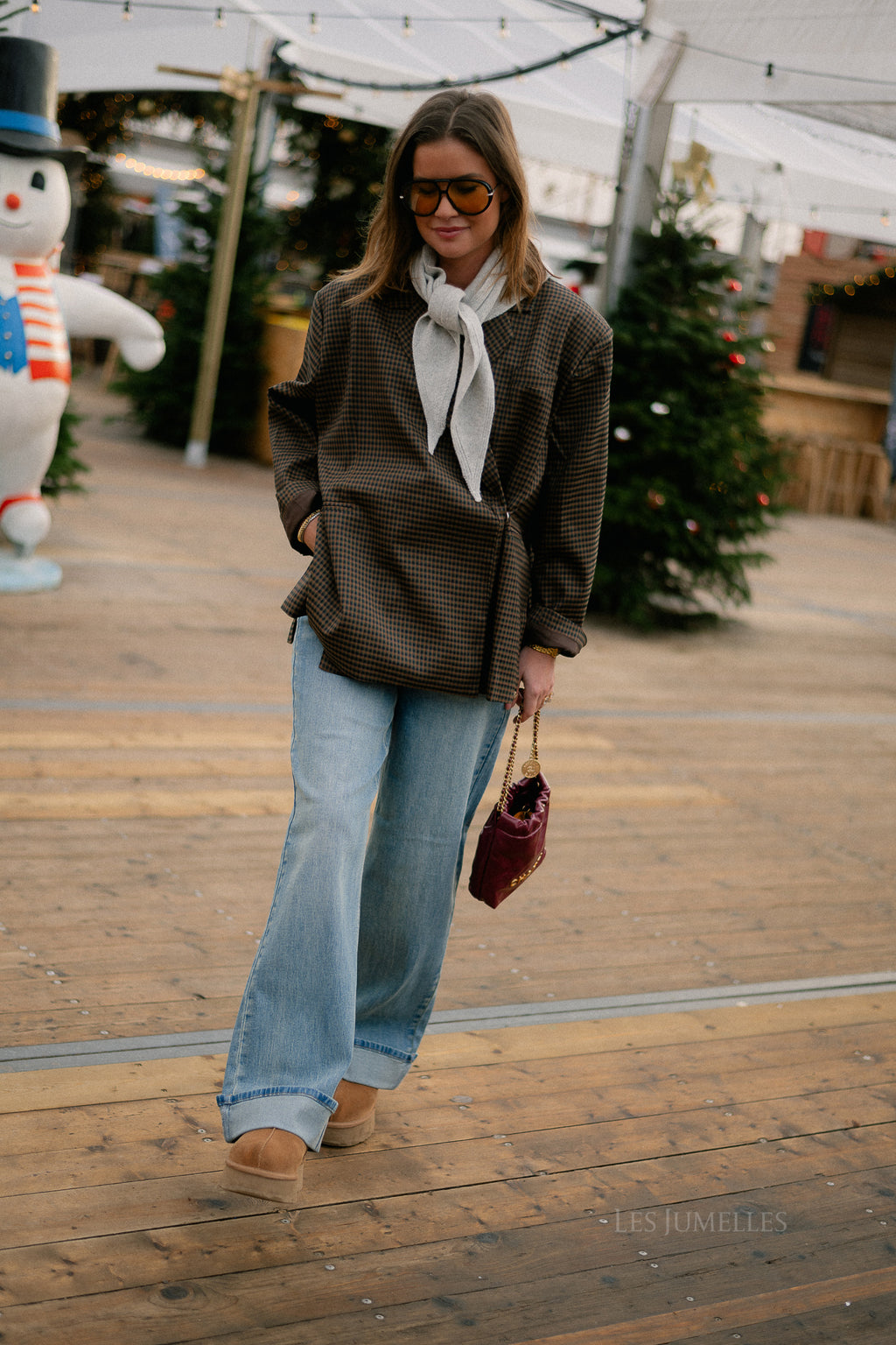 Chloe geruite blazer bruin