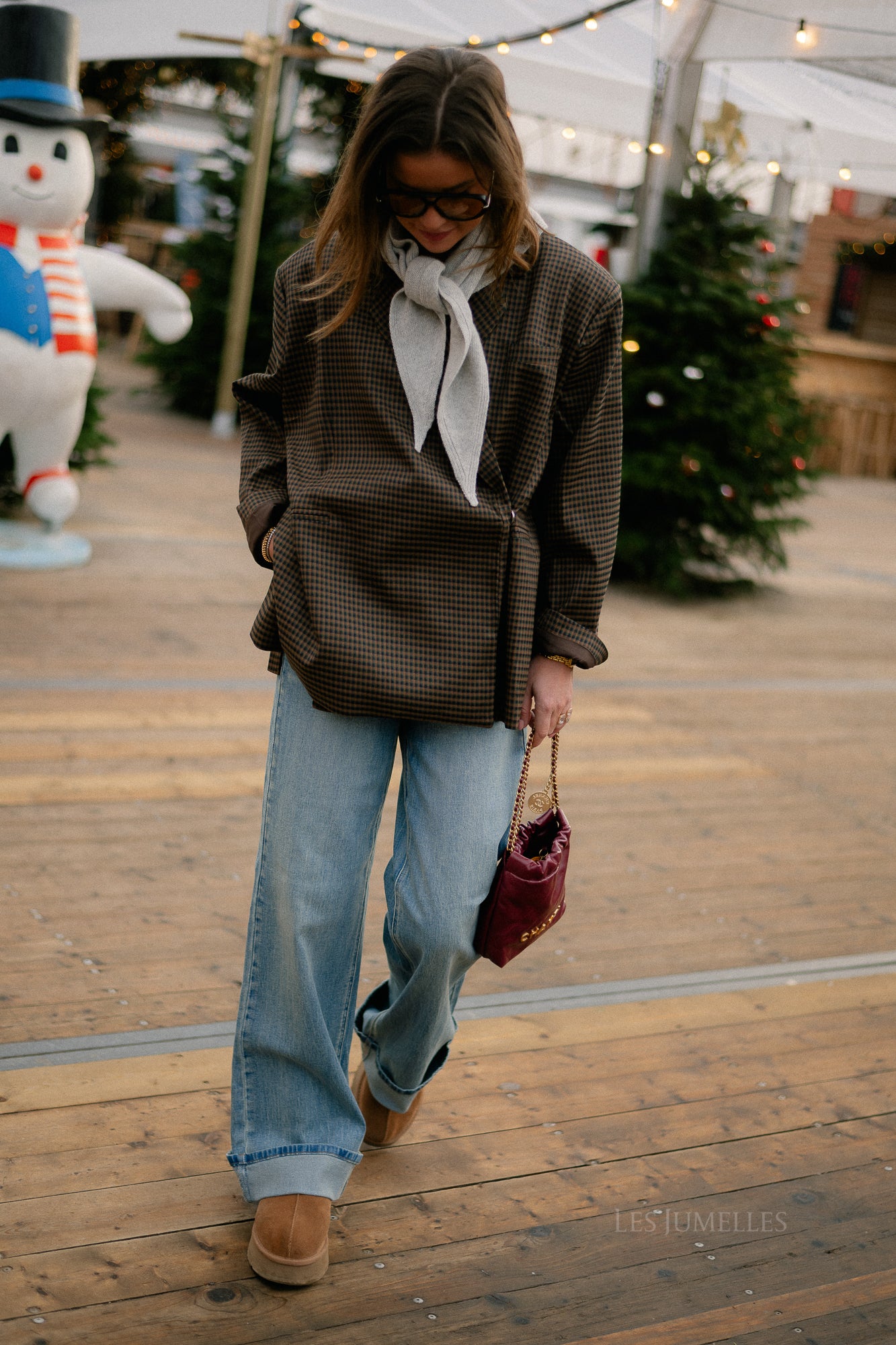 Chloe geruite blazer bruin