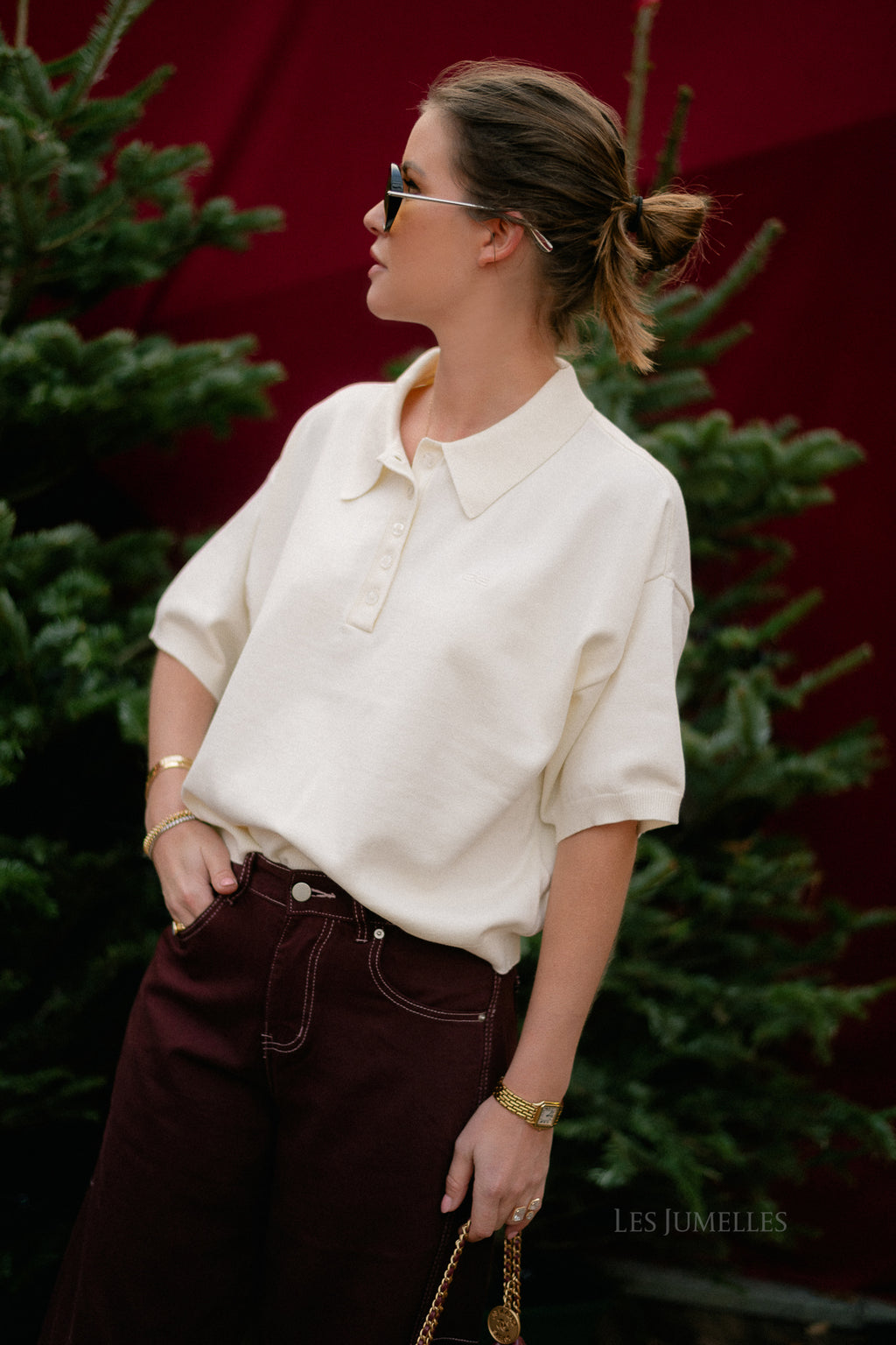 GZTalla SS polo pullover egret