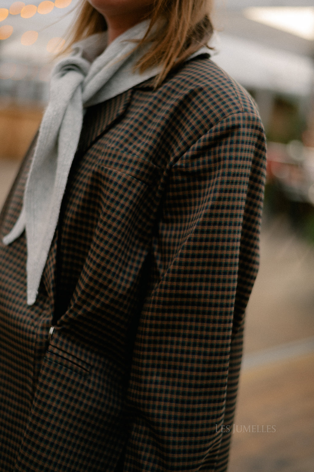 Chloe geruite blazer bruin