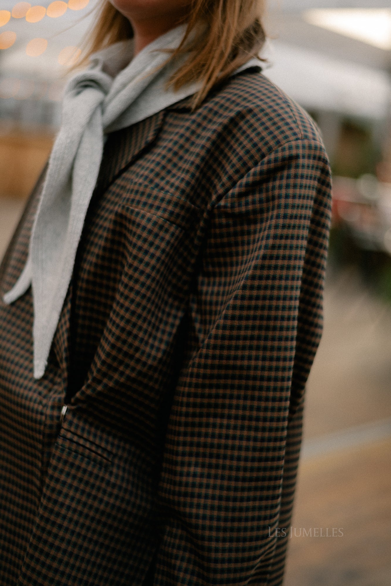 Chloe geruite blazer bruin