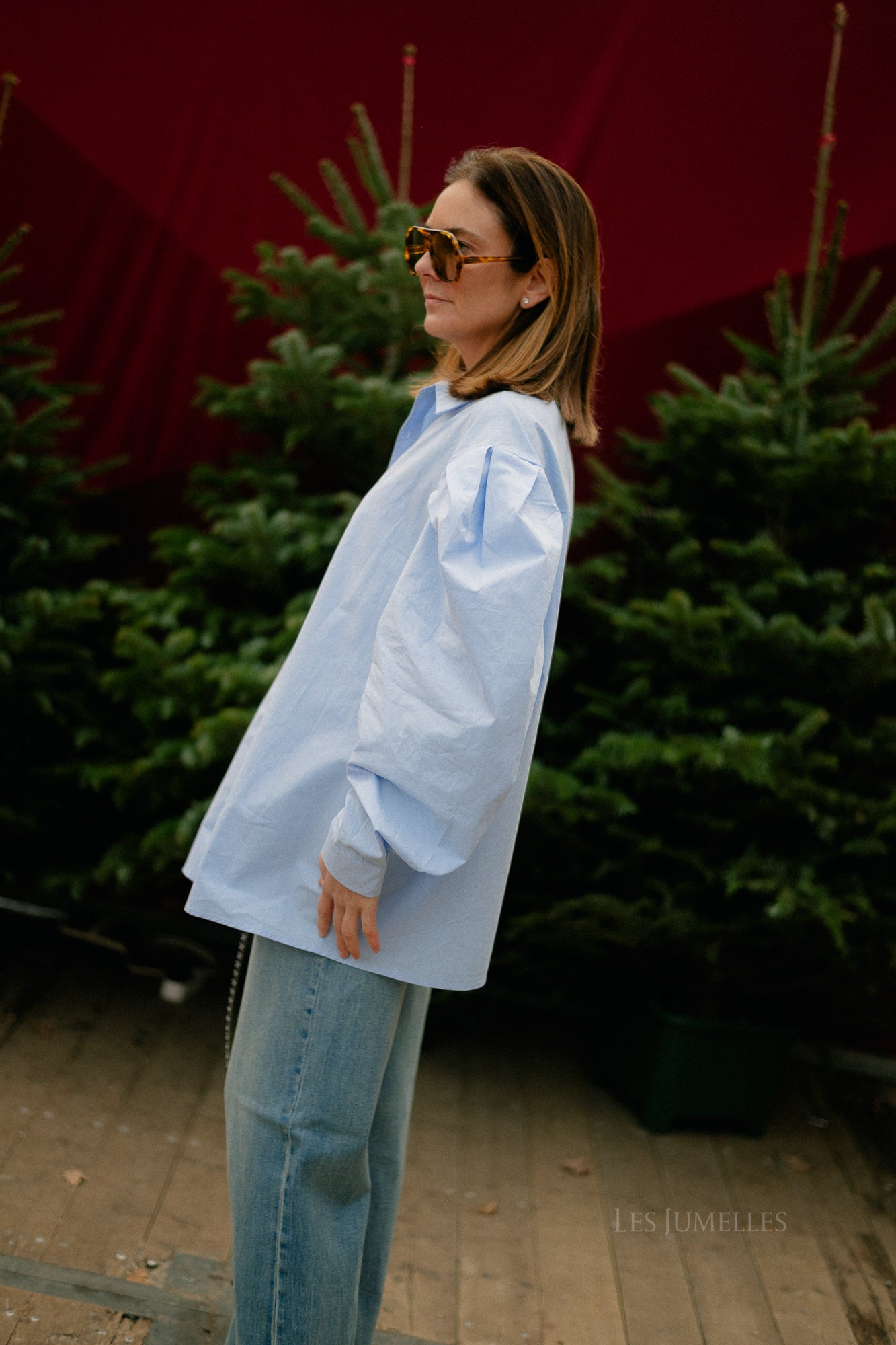 Nathalie oversized shirt light blue