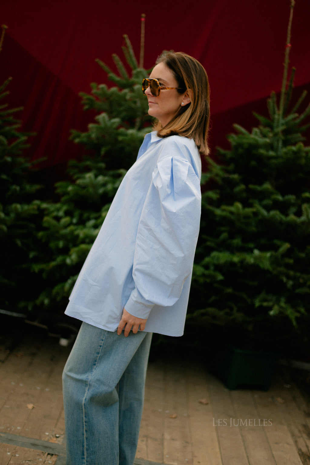 Nathalie oversized shirt light blue