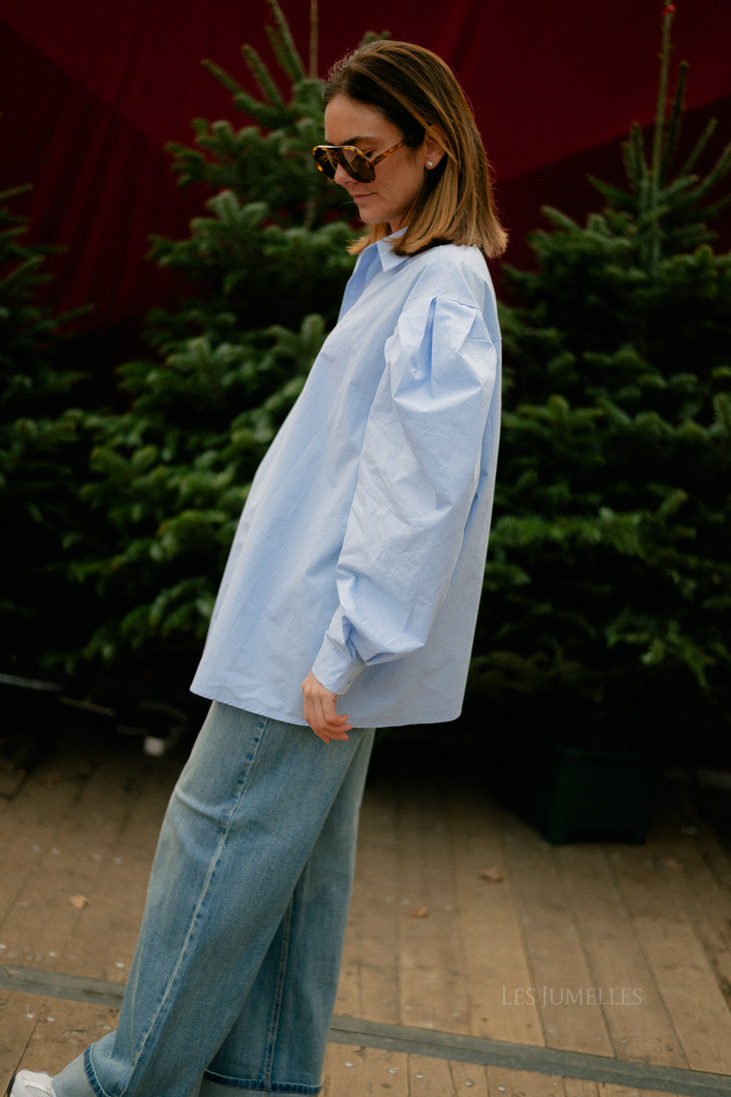 Nathalie oversized shirt light blue