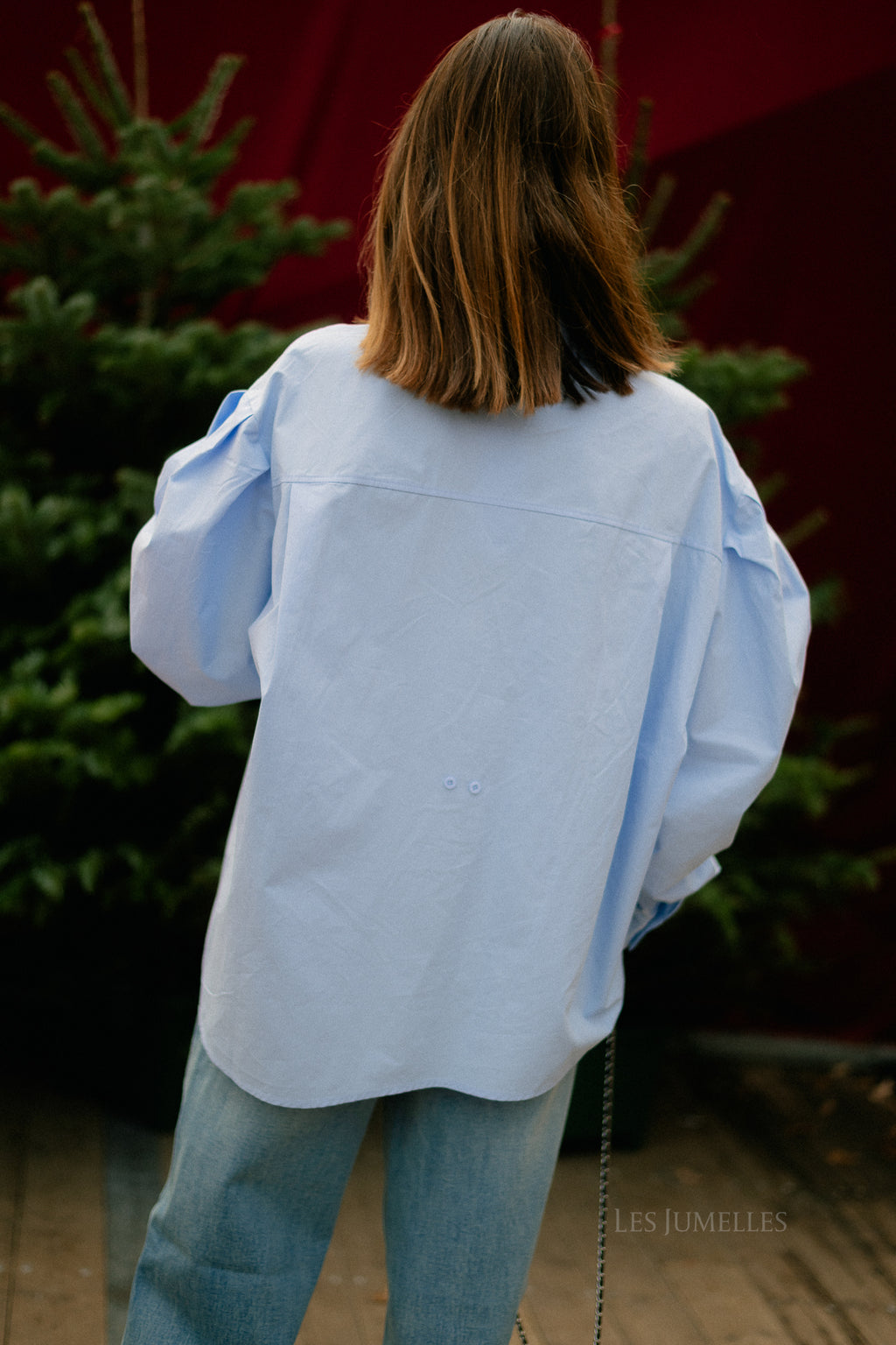 Nathalie oversized shirt light blue