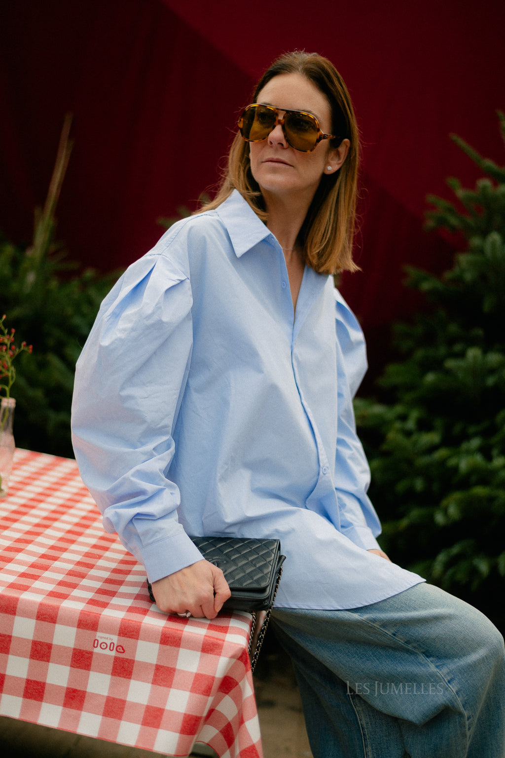 Nathalie oversized shirt light blue