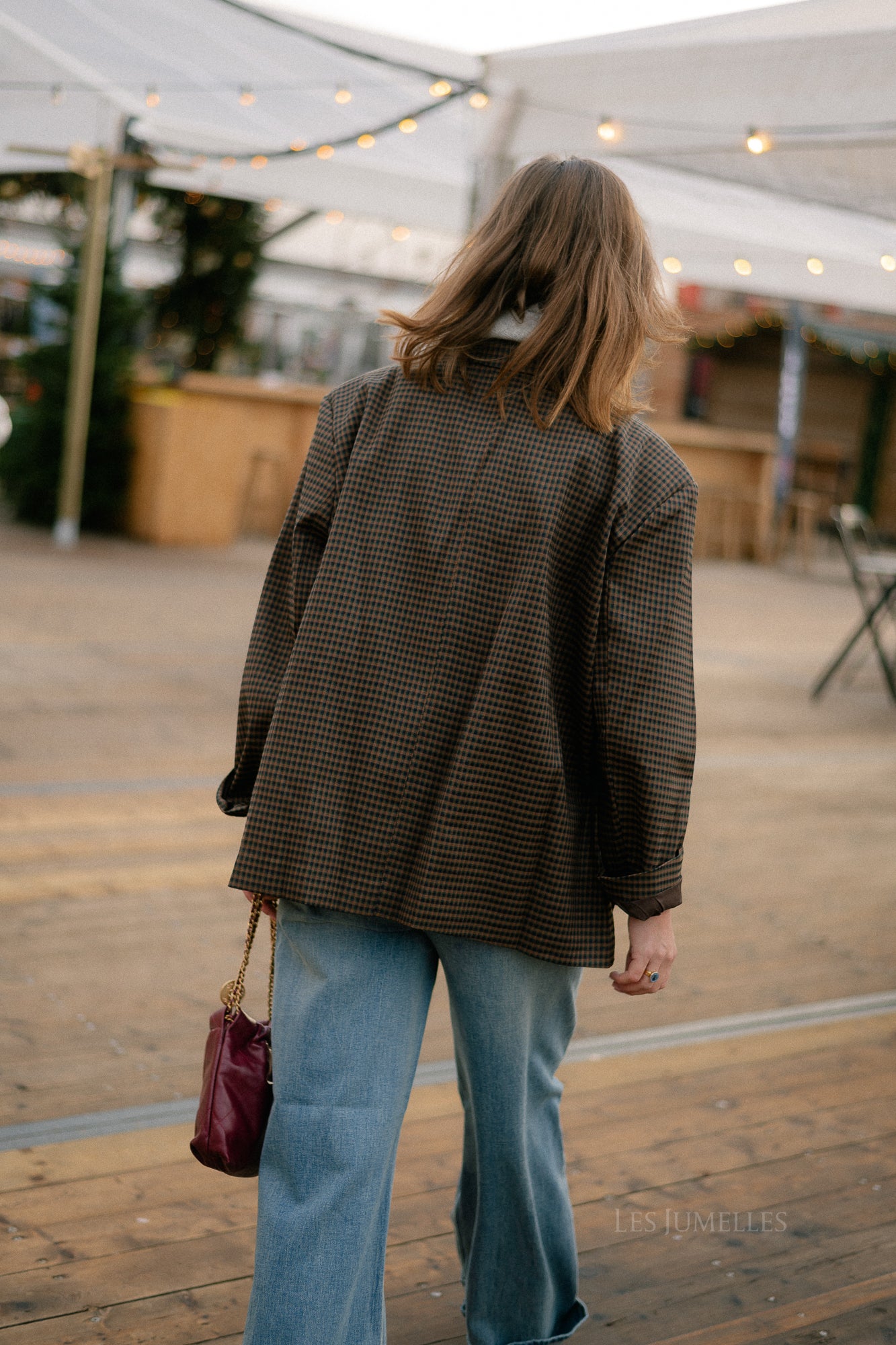 Chloe geruite blazer bruin