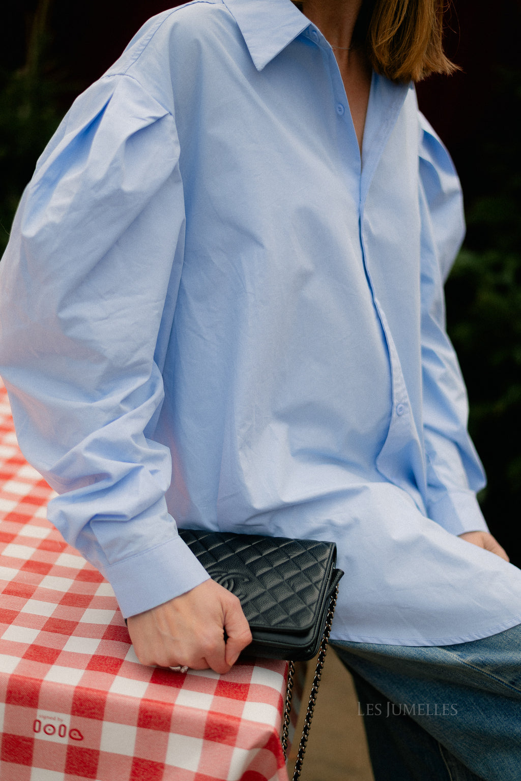 Nathalie oversized shirt light blue