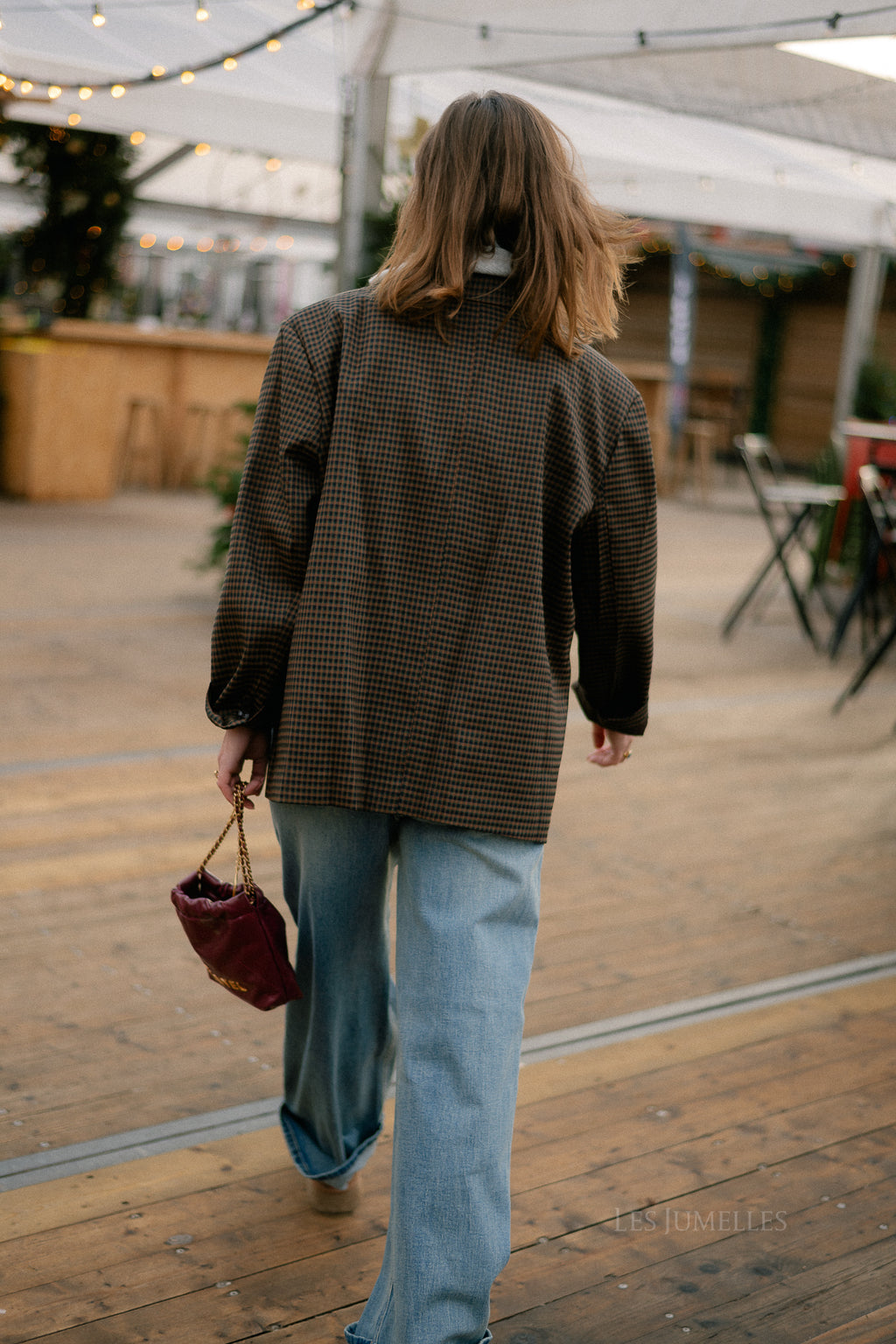 Chloe geruite blazer bruin