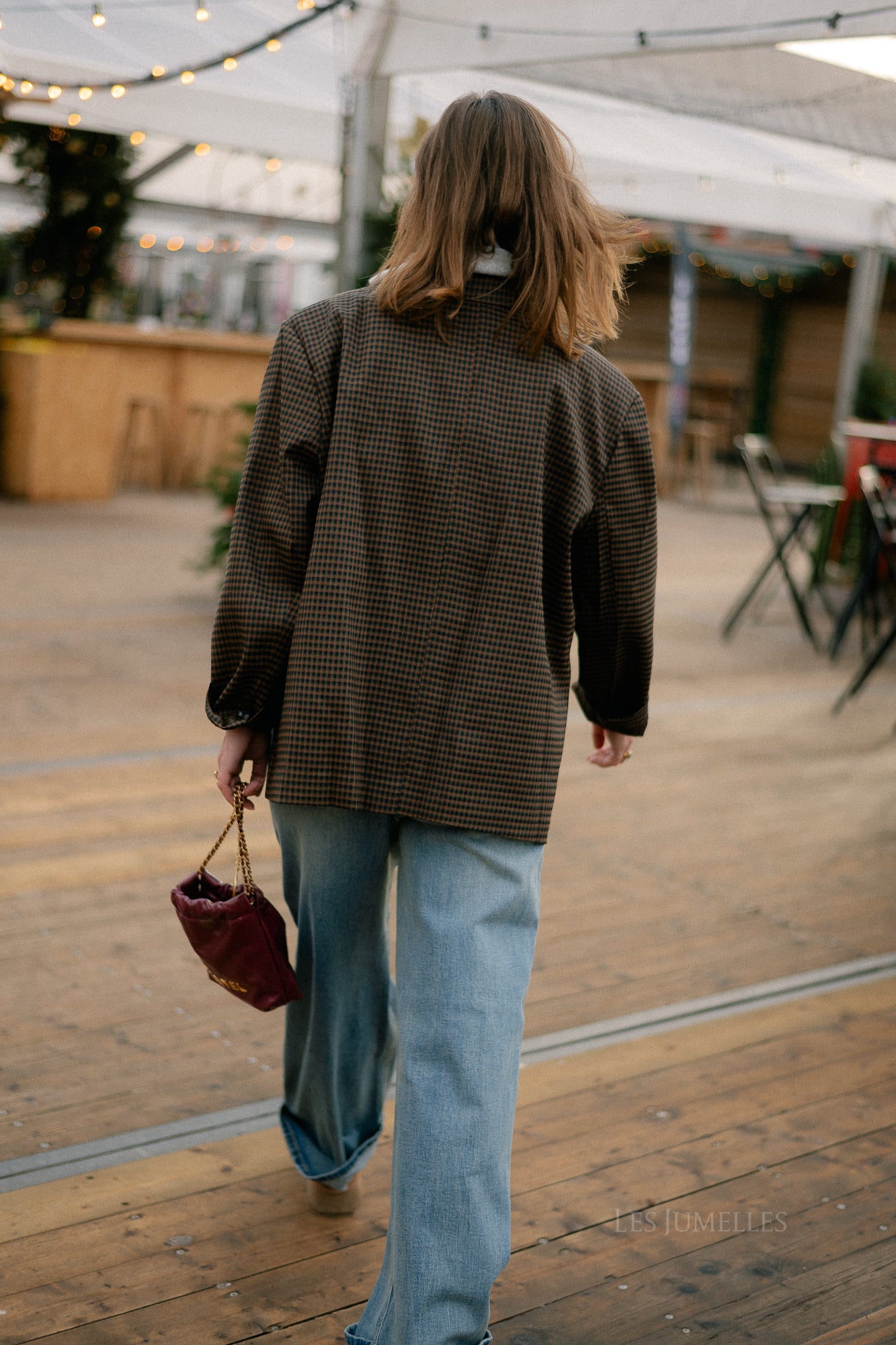 Chloe geruite blazer bruin