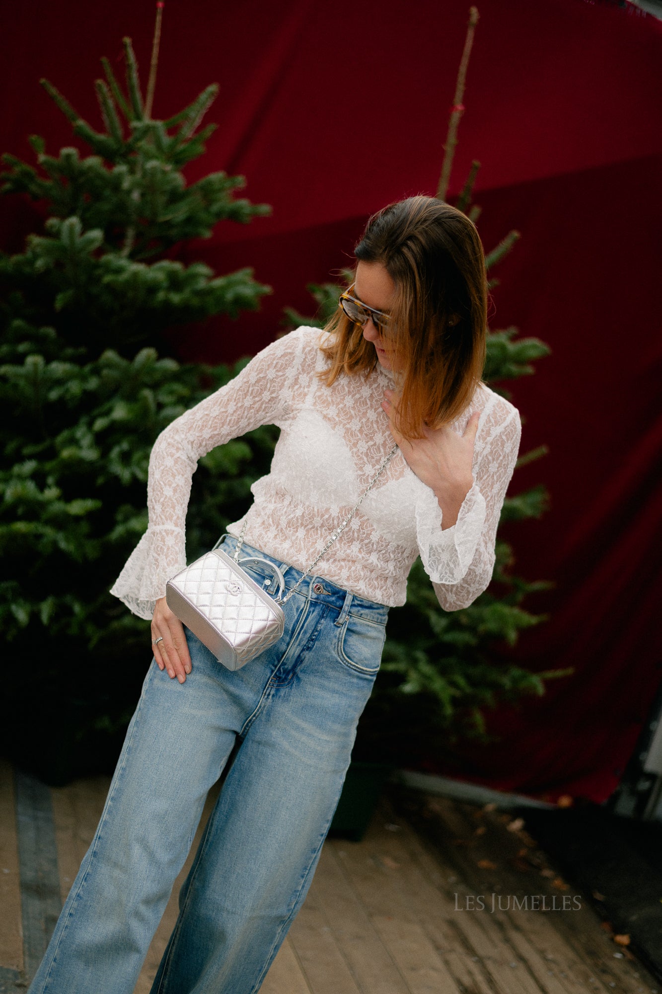 Kaya LS lace top off white