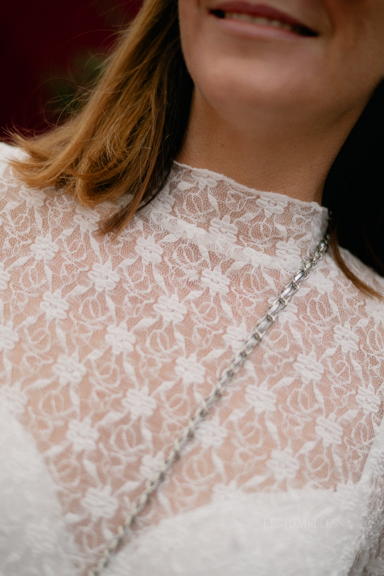 Kaya LS lace top off white