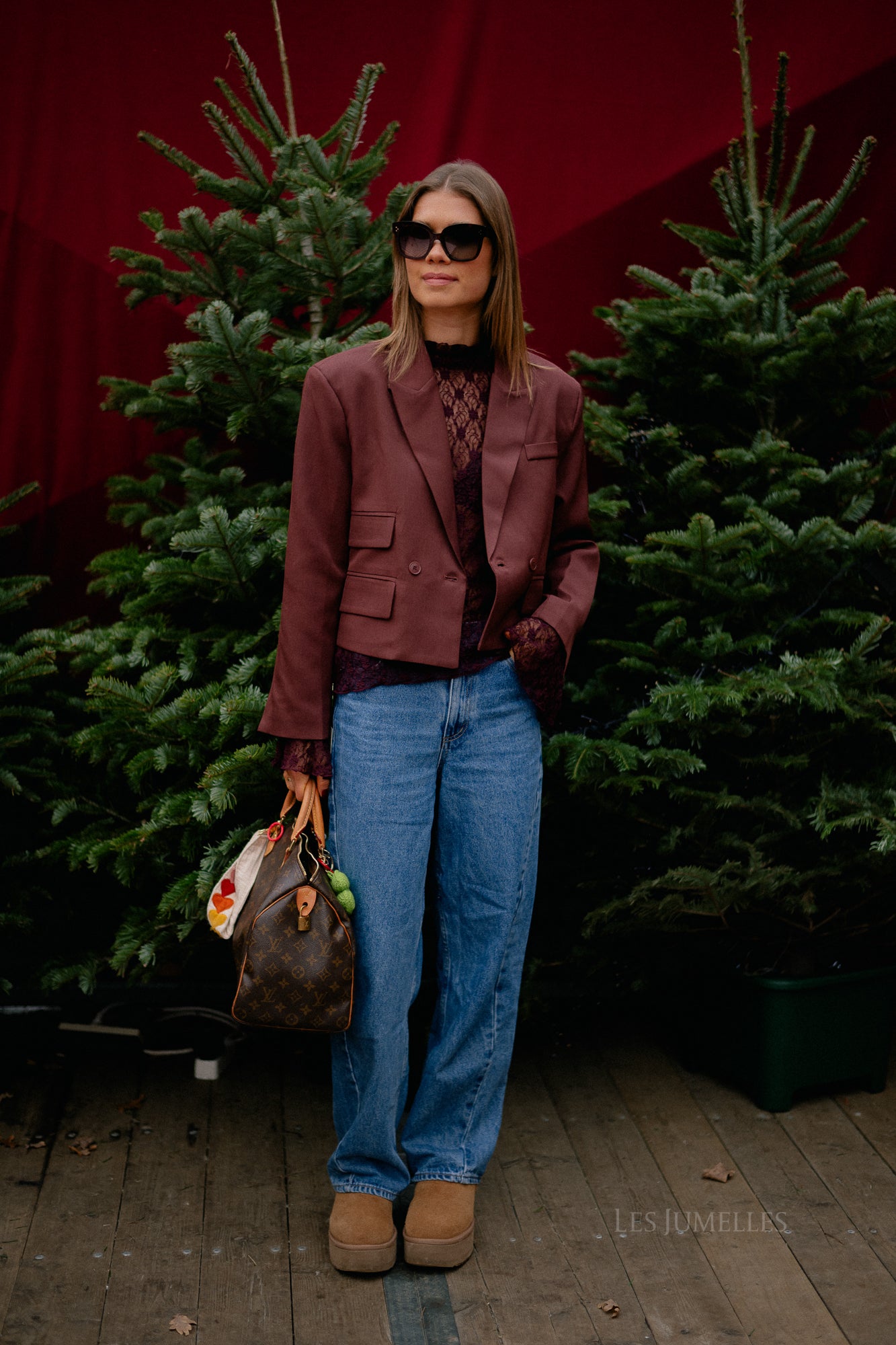 Blazer court bordeaux Donna