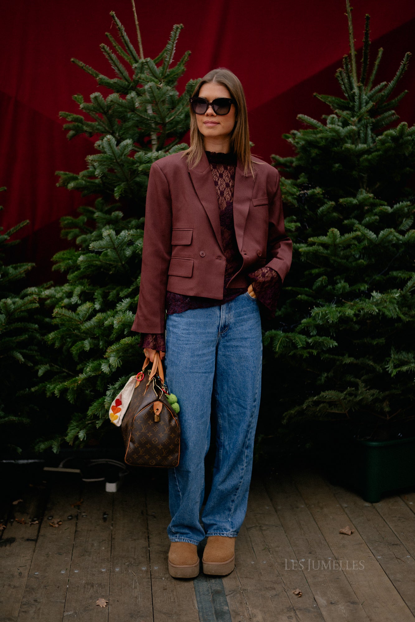 Blazer court bordeaux Donna