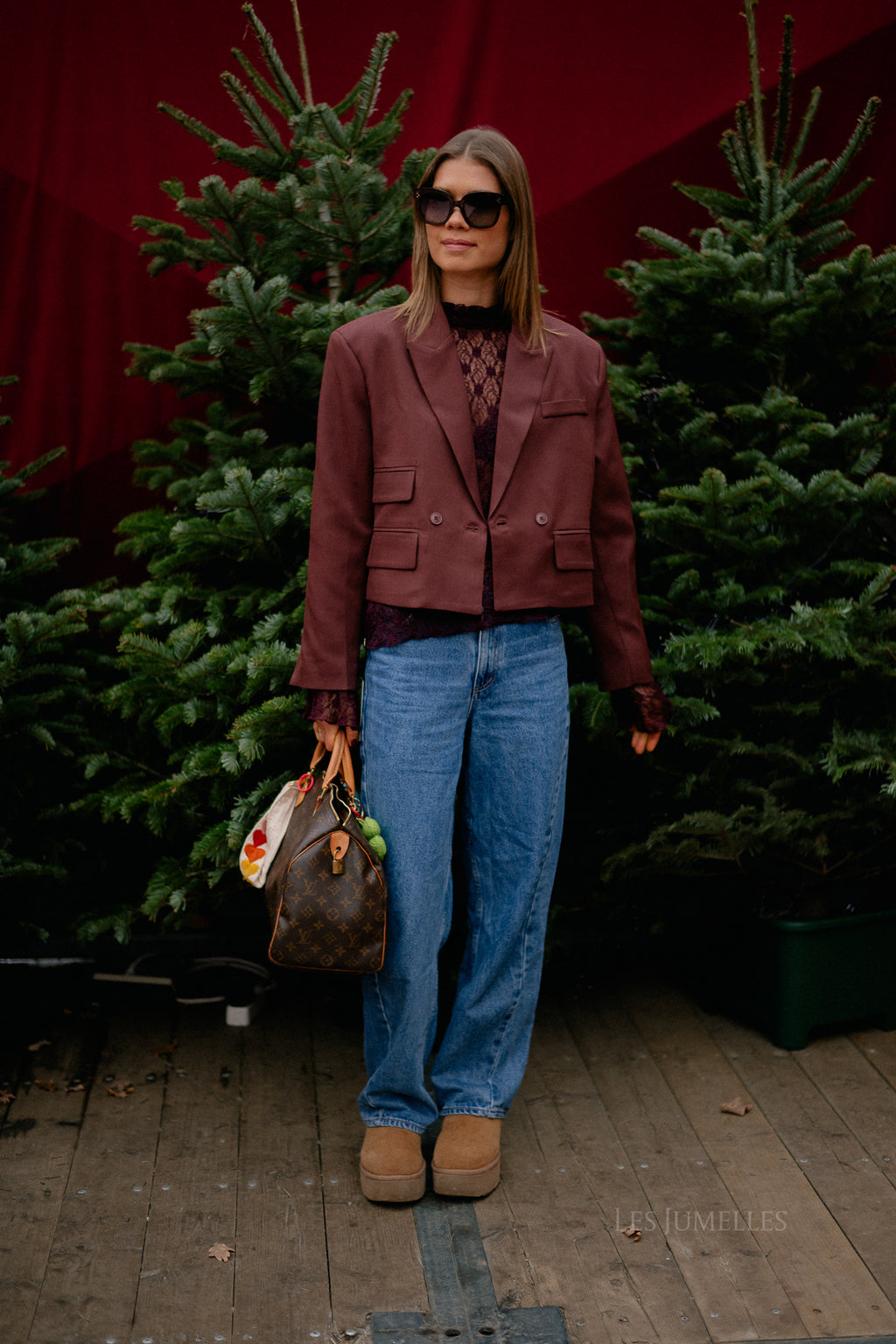 Blazer court bordeaux Donna