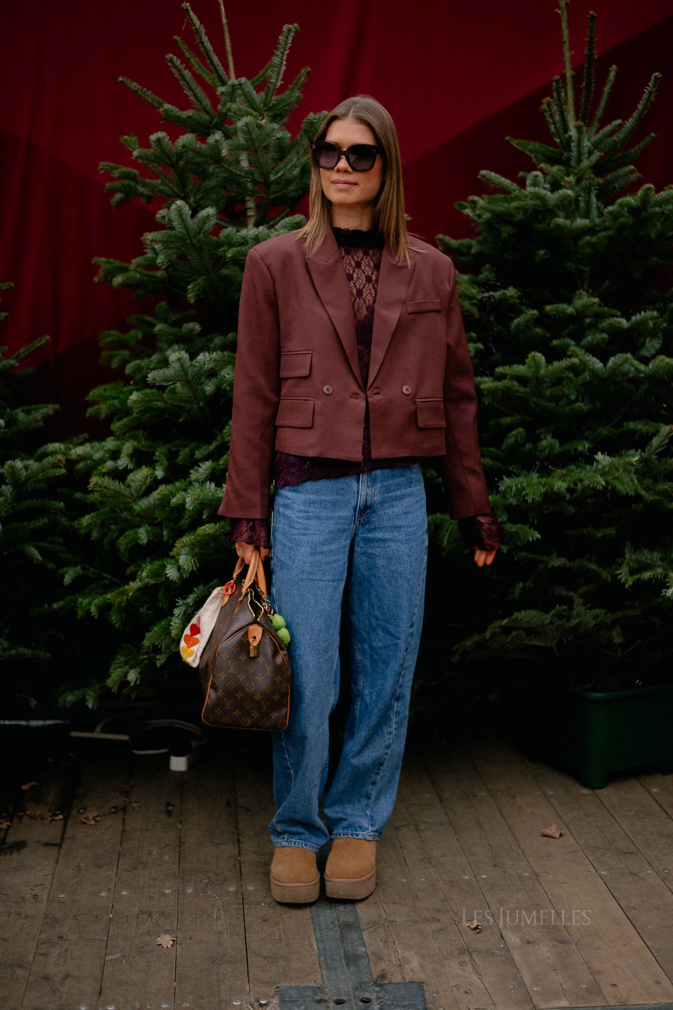 Blazer court bordeaux Donna