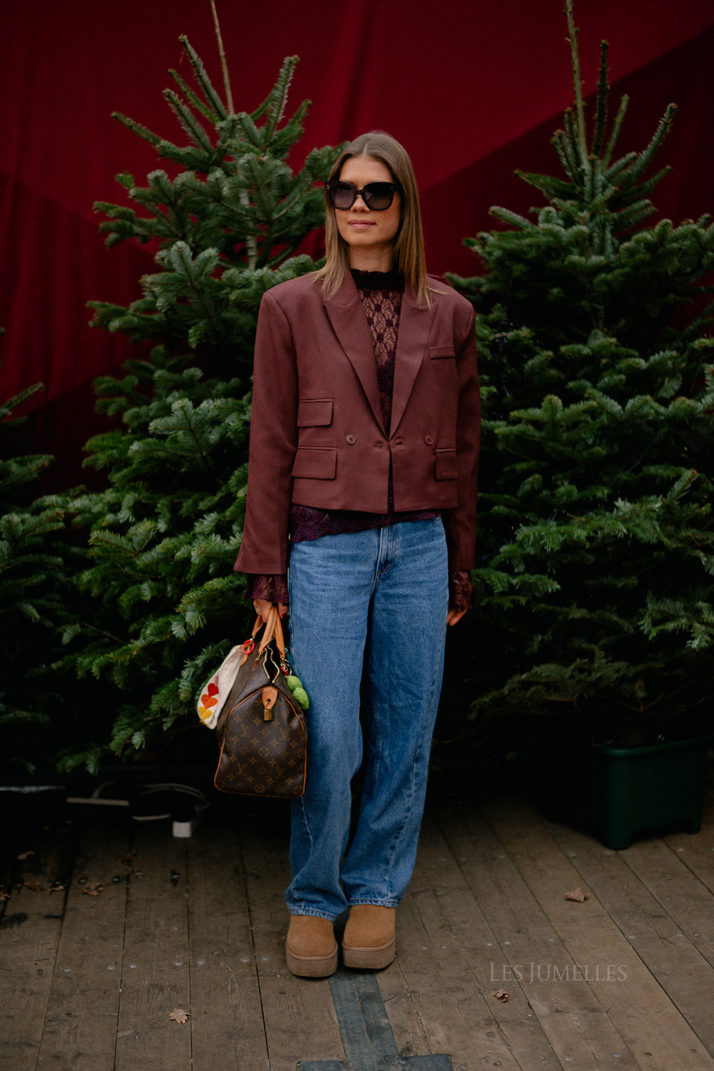 Blazer court bordeaux Donna