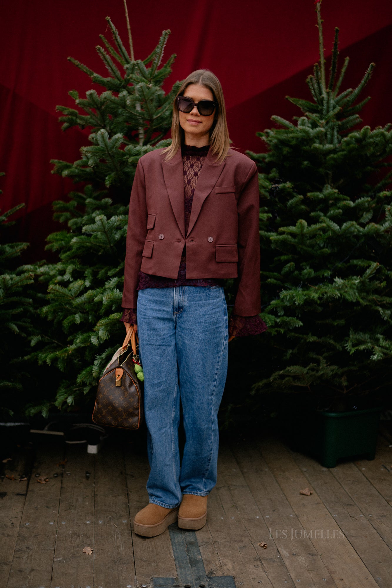 Blazer court bordeaux Donna