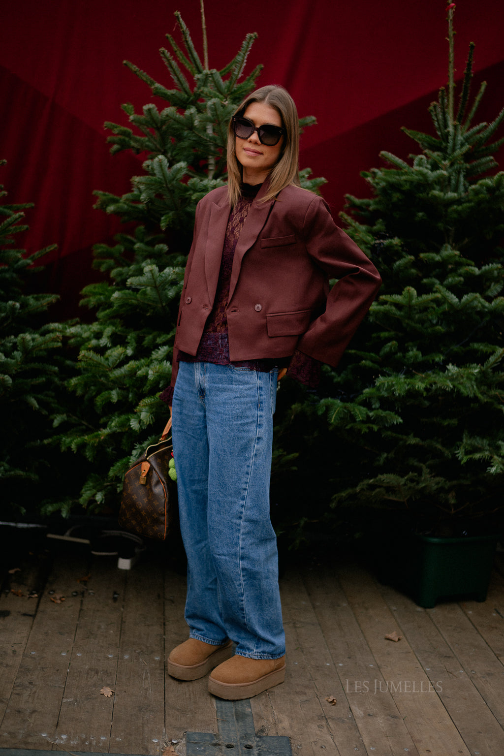 Blazer court bordeaux Donna