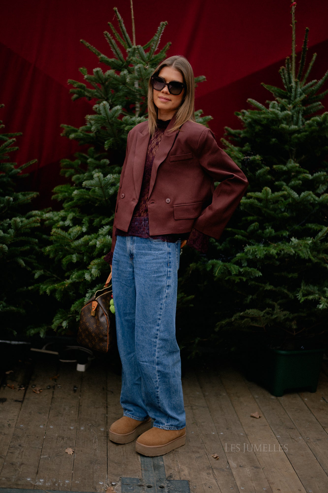 Blazer court bordeaux Donna