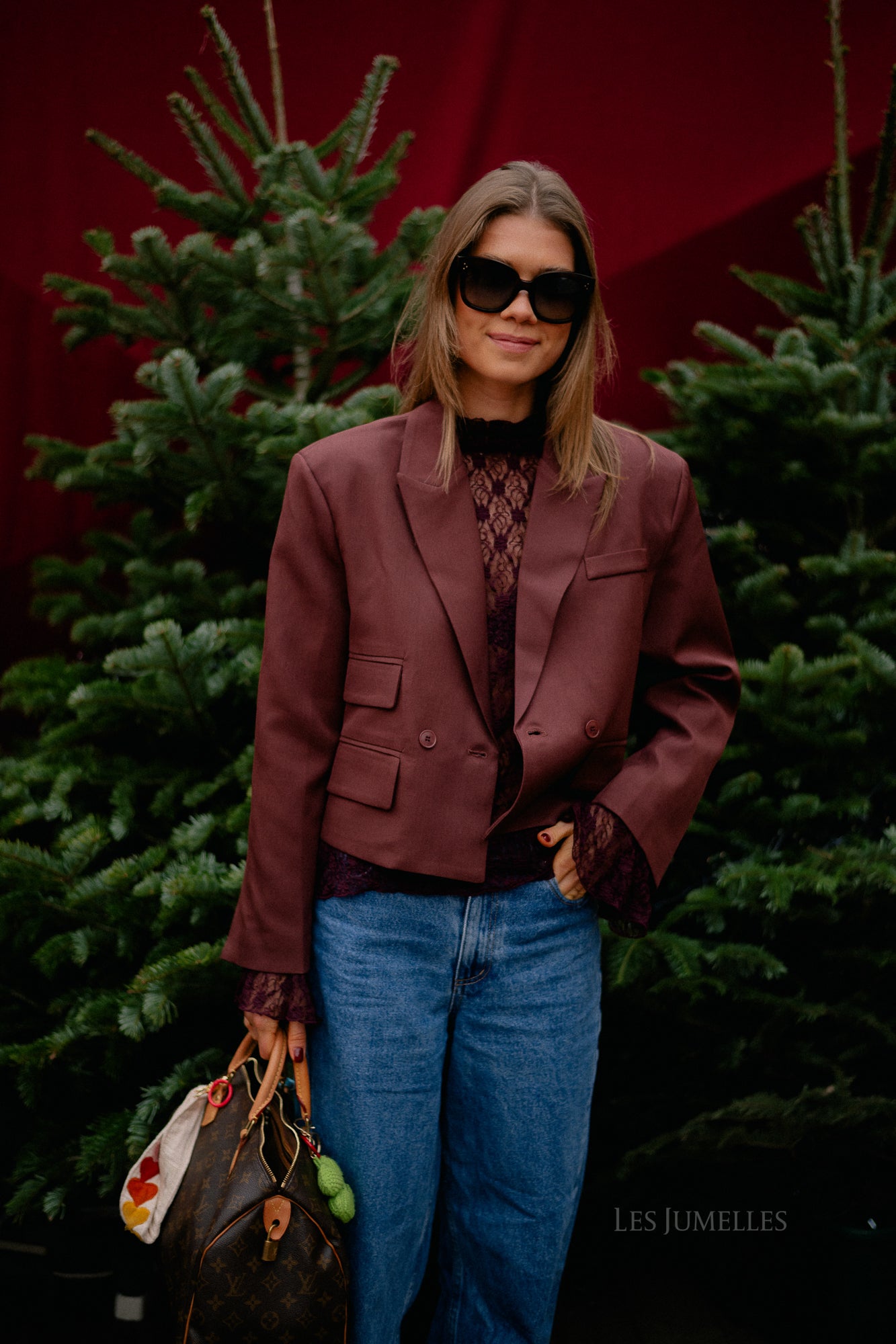 Blazer court bordeaux Donna